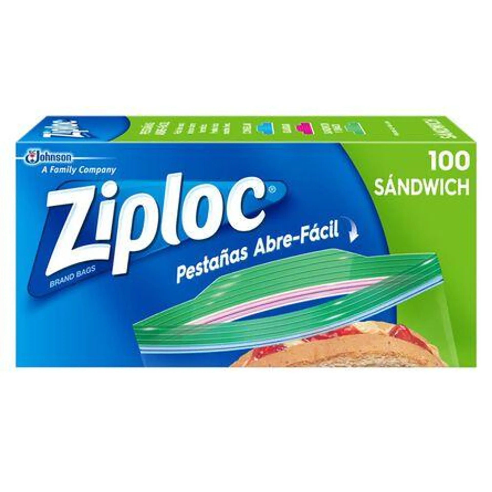 Bolsas Herméticas Ziploc Sandwich 100 pzas