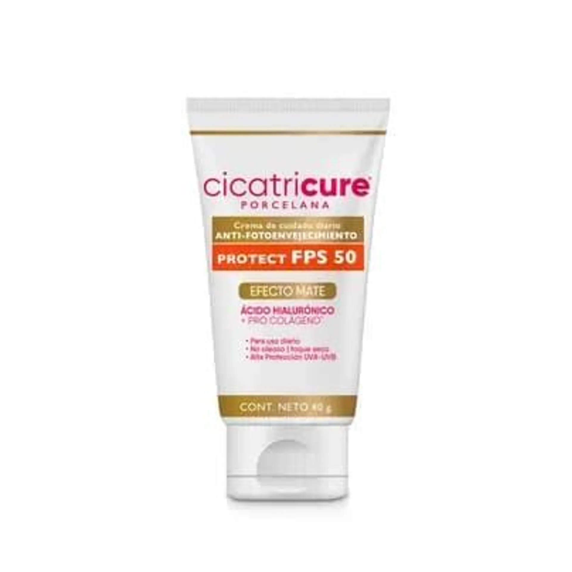 Crema Facial Antiedad Cicatricure Porcelana FPS 50 x 40g