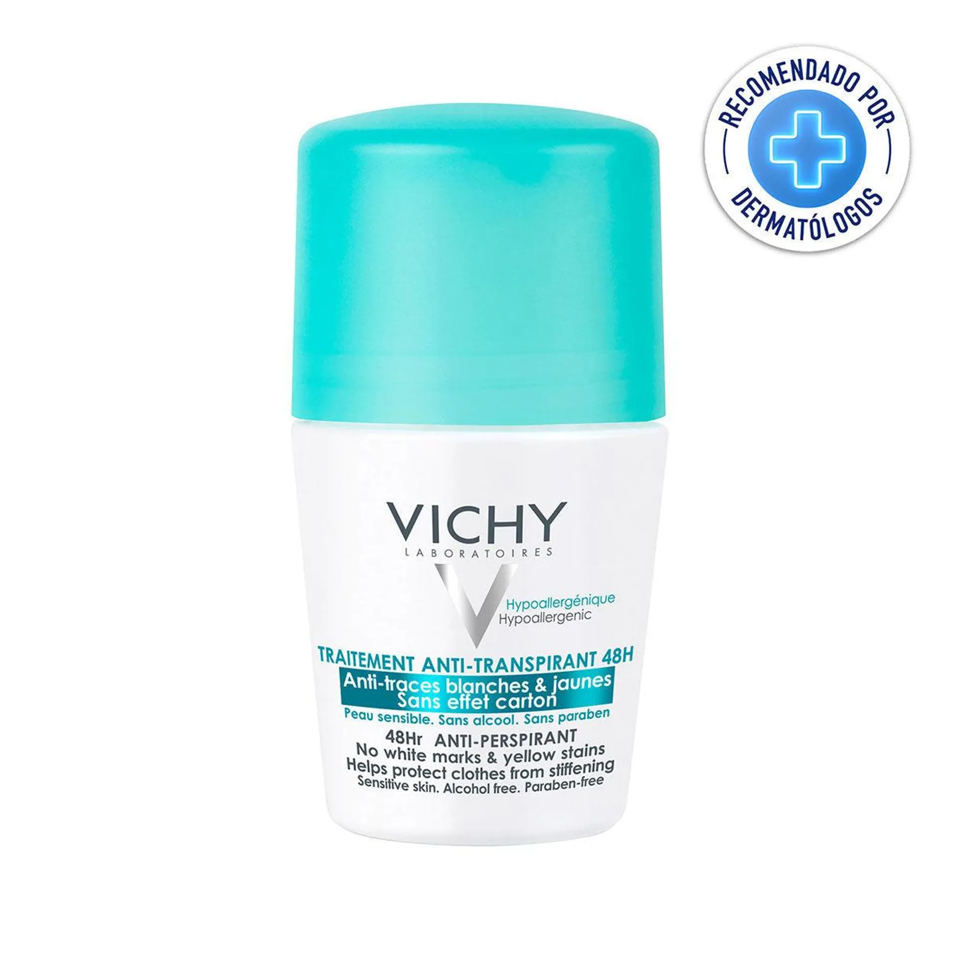 Vichy Roll On Anti-Manchas, Anti-transpirante y desodorante, 50ml.