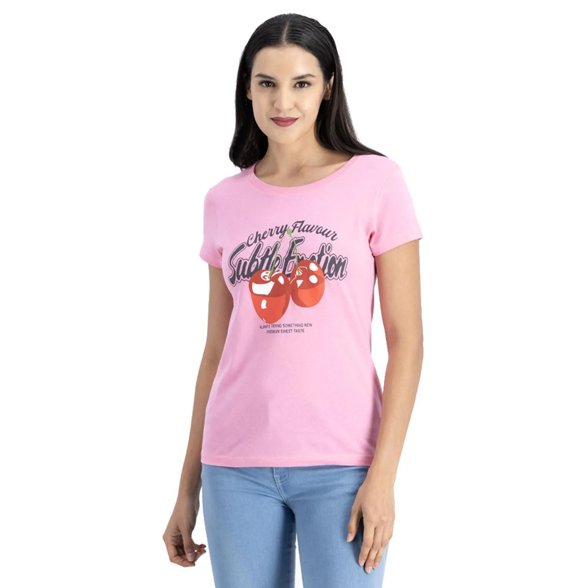 Playera Mujer Estampado Cherry Flavour