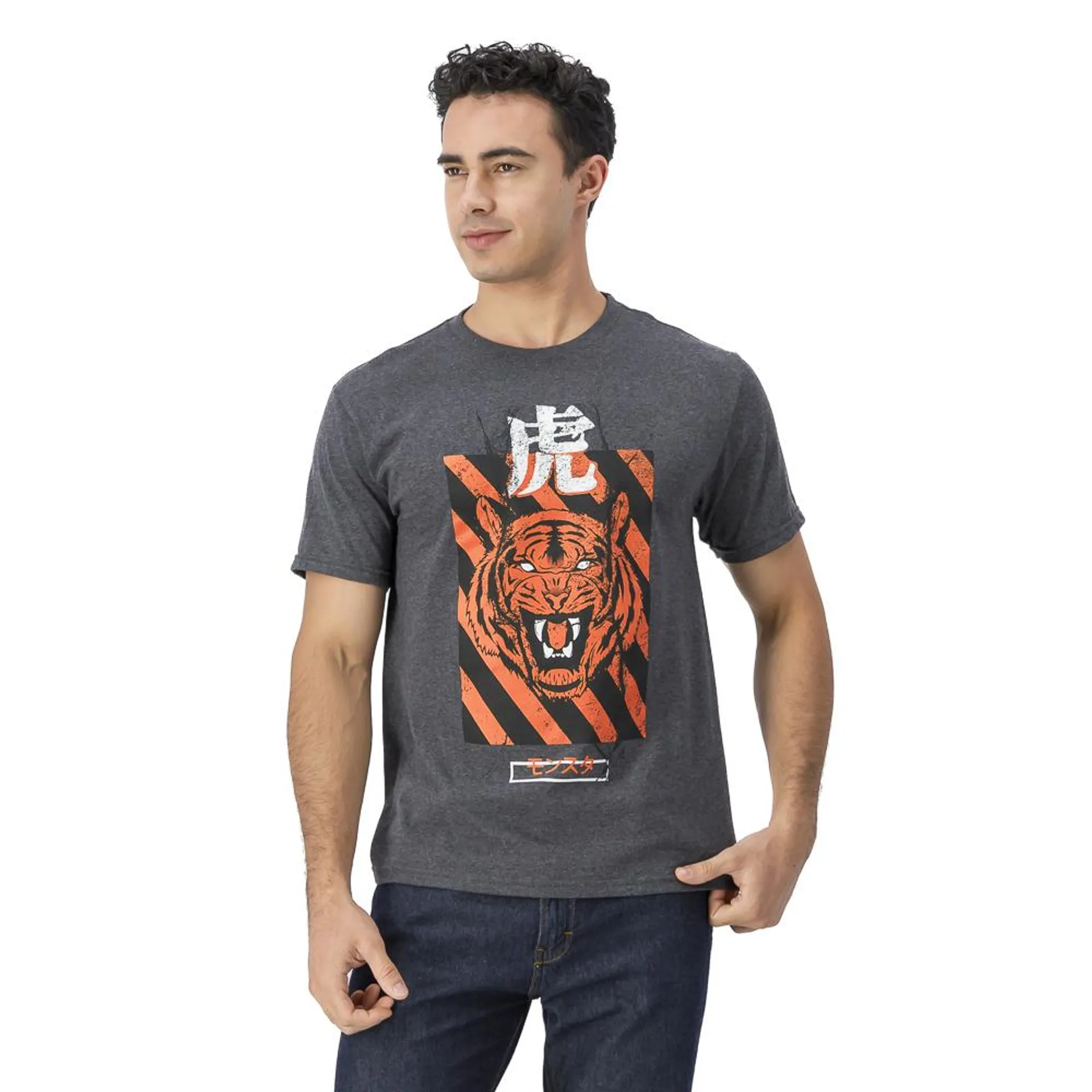 Playera Hummo Hombre Estampado De Tigre