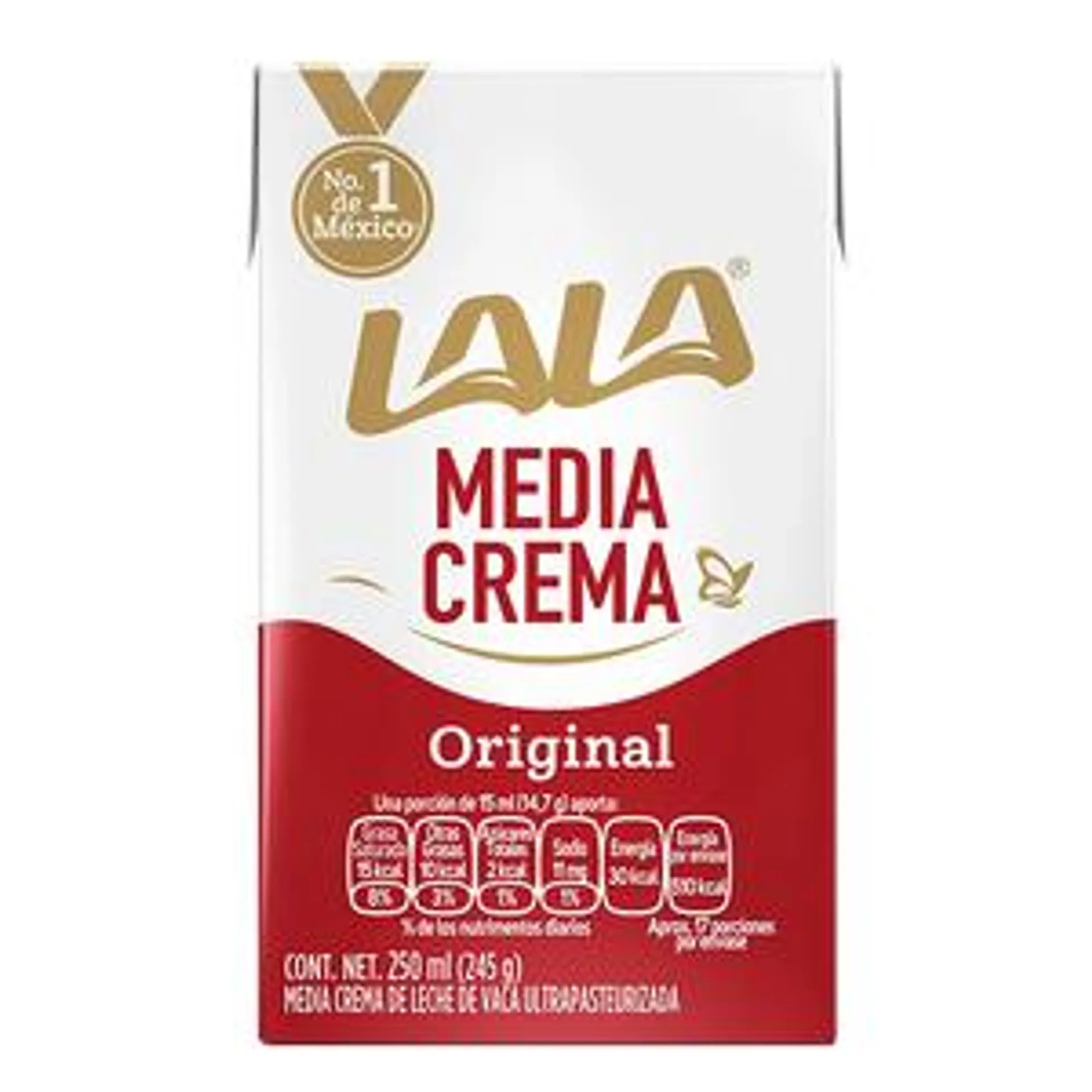 MEDIA CREMA LALA TETRA 250 ML.