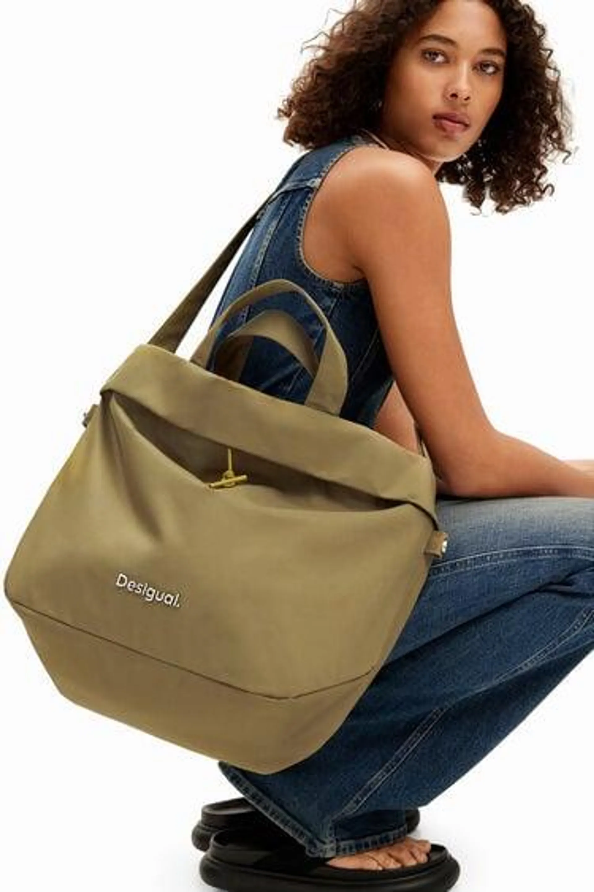 Bolso shopper L reversible nylon