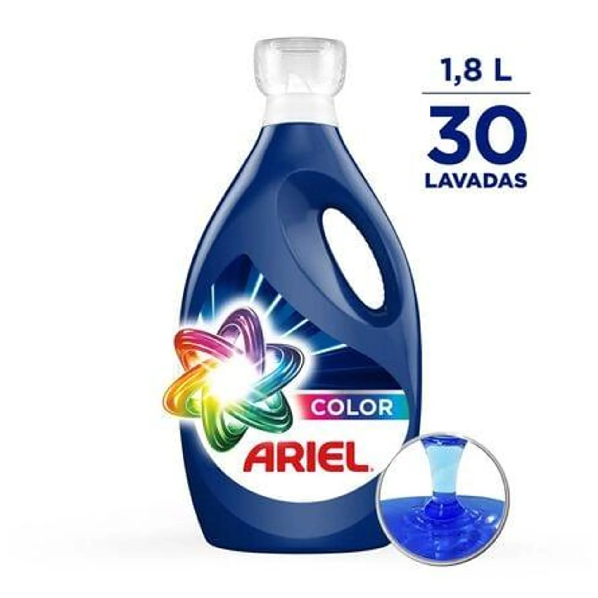 Detergente Líquido Ariel Color 30 lavadas (1800ml)