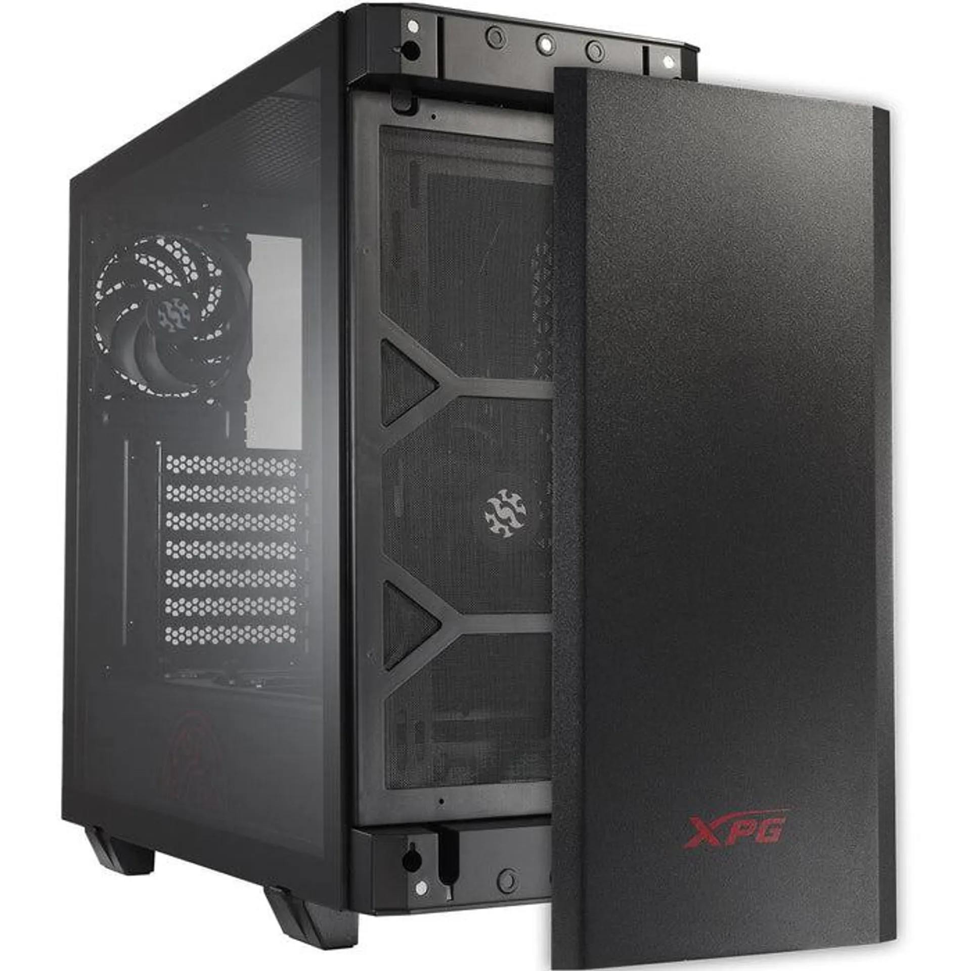 Gabinete Gamer XPG INVADER ATX Media Torre 2 FAN Cristal Templado Negro INVADER-BKCWW