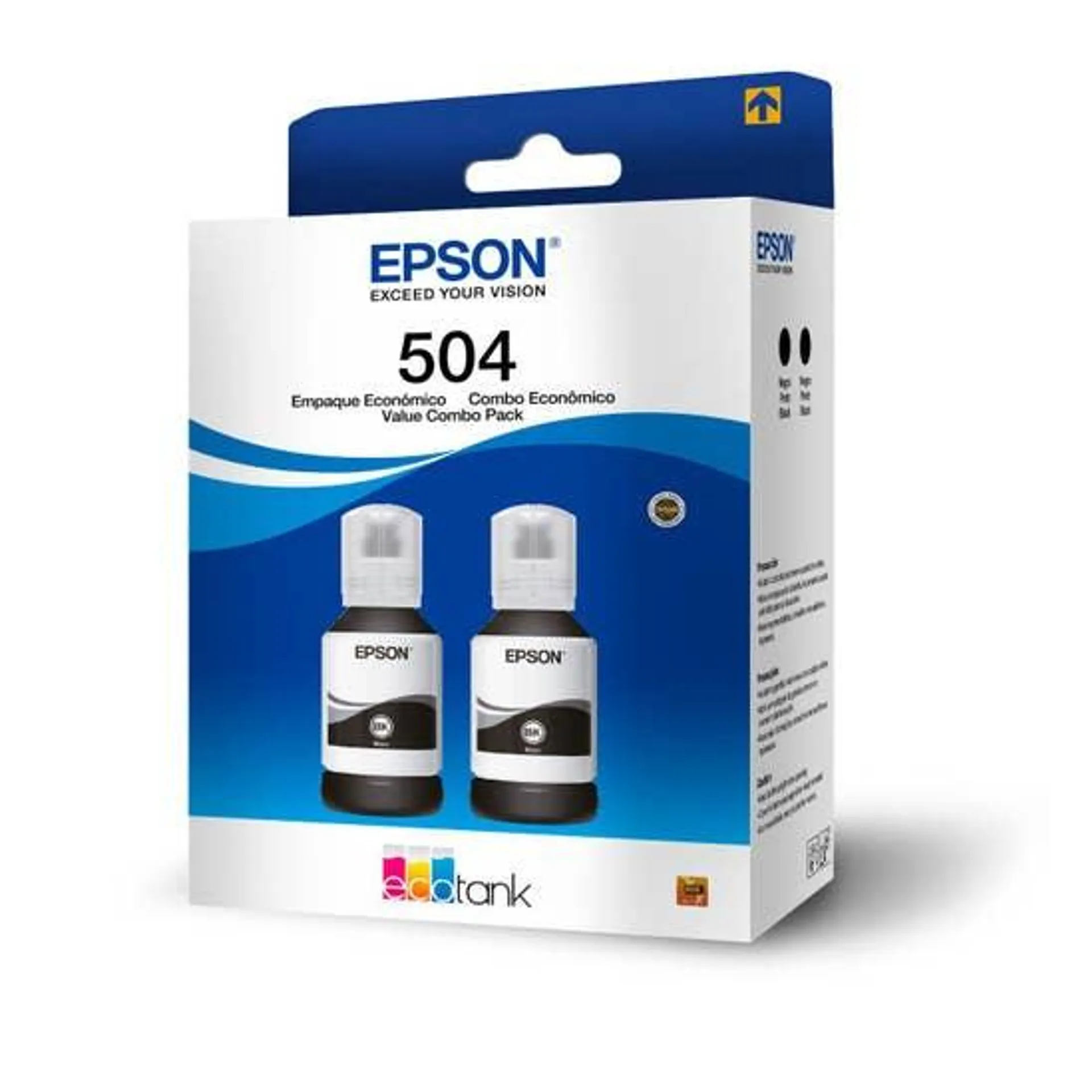 Botellas de Tinta Epson Ecofit Color Negro T504 2 Unidades