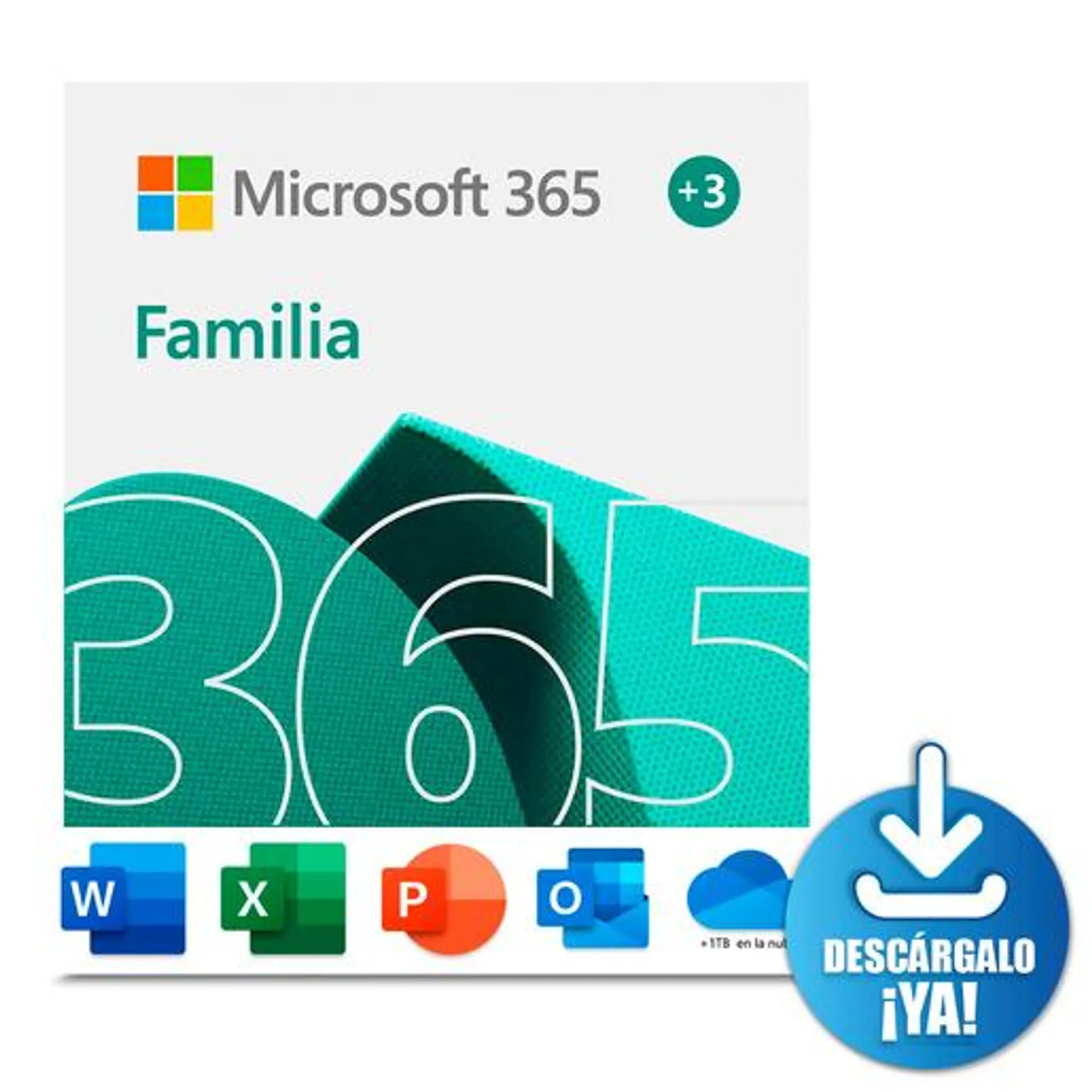 Microsoft 365 Familia Descargable / Licencia 15 meses / 6 usuarios / PC / Dispositivos móviles