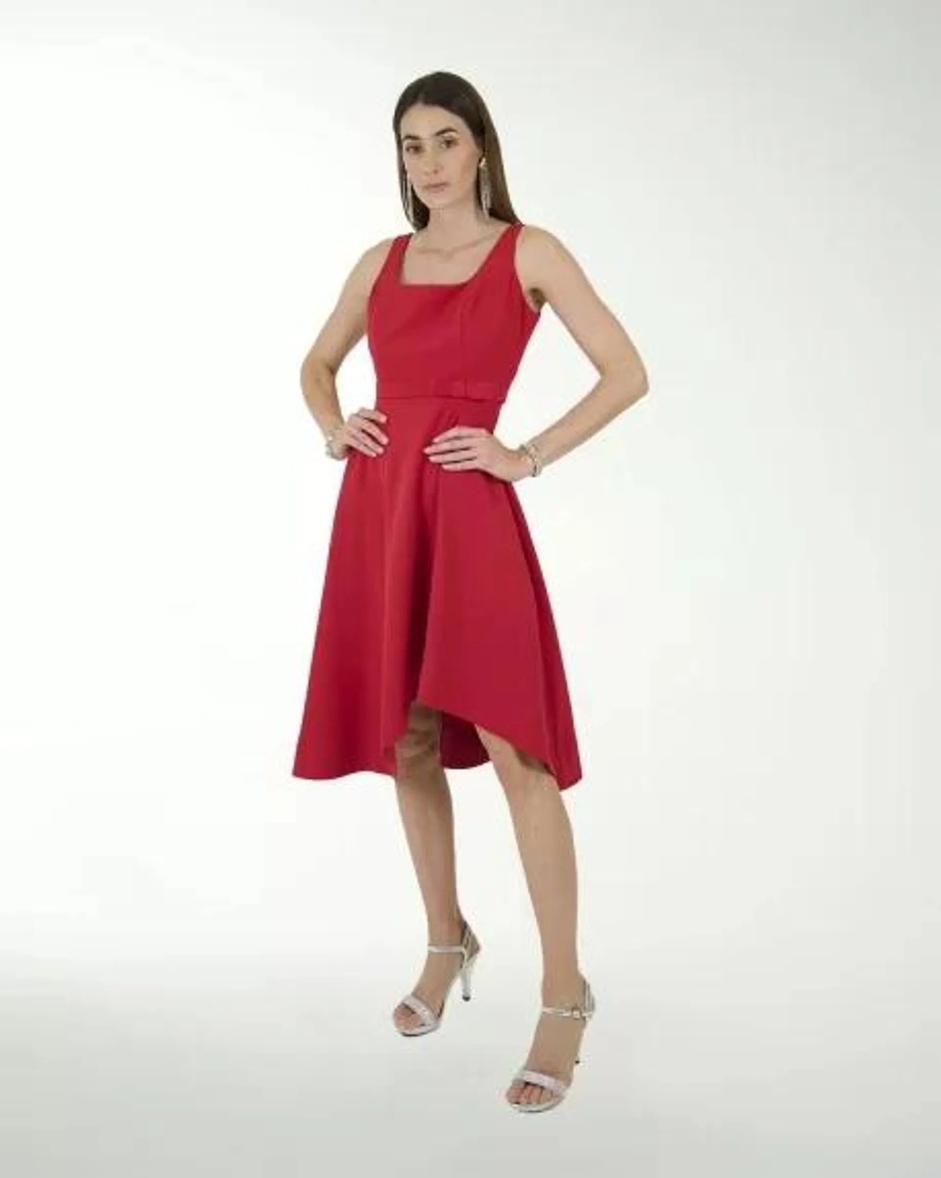 VESTIDO CASUAL BARBIE LISO MIDI