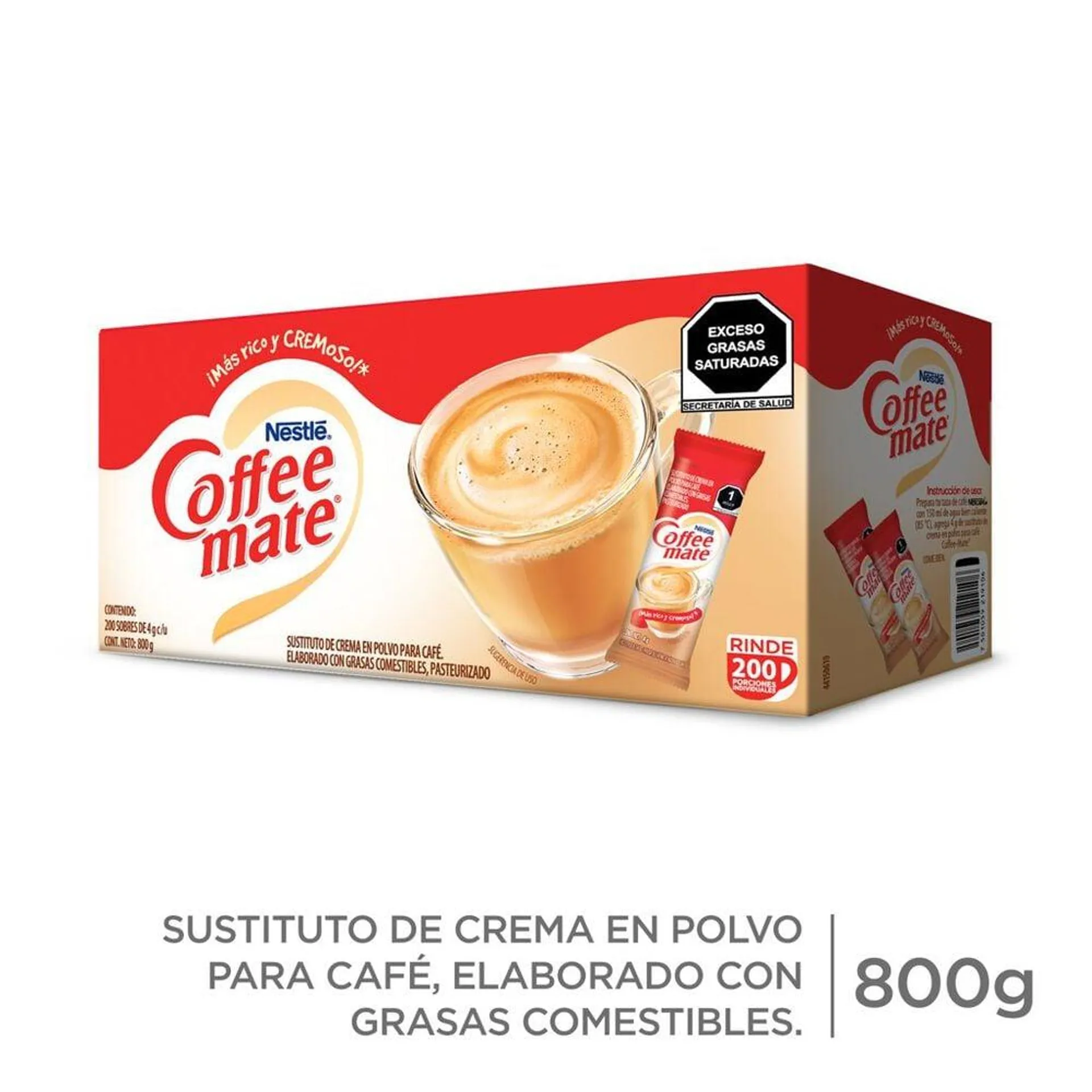 Sustituto de Crema en polvo para Café Coffee Mate 200 sobres