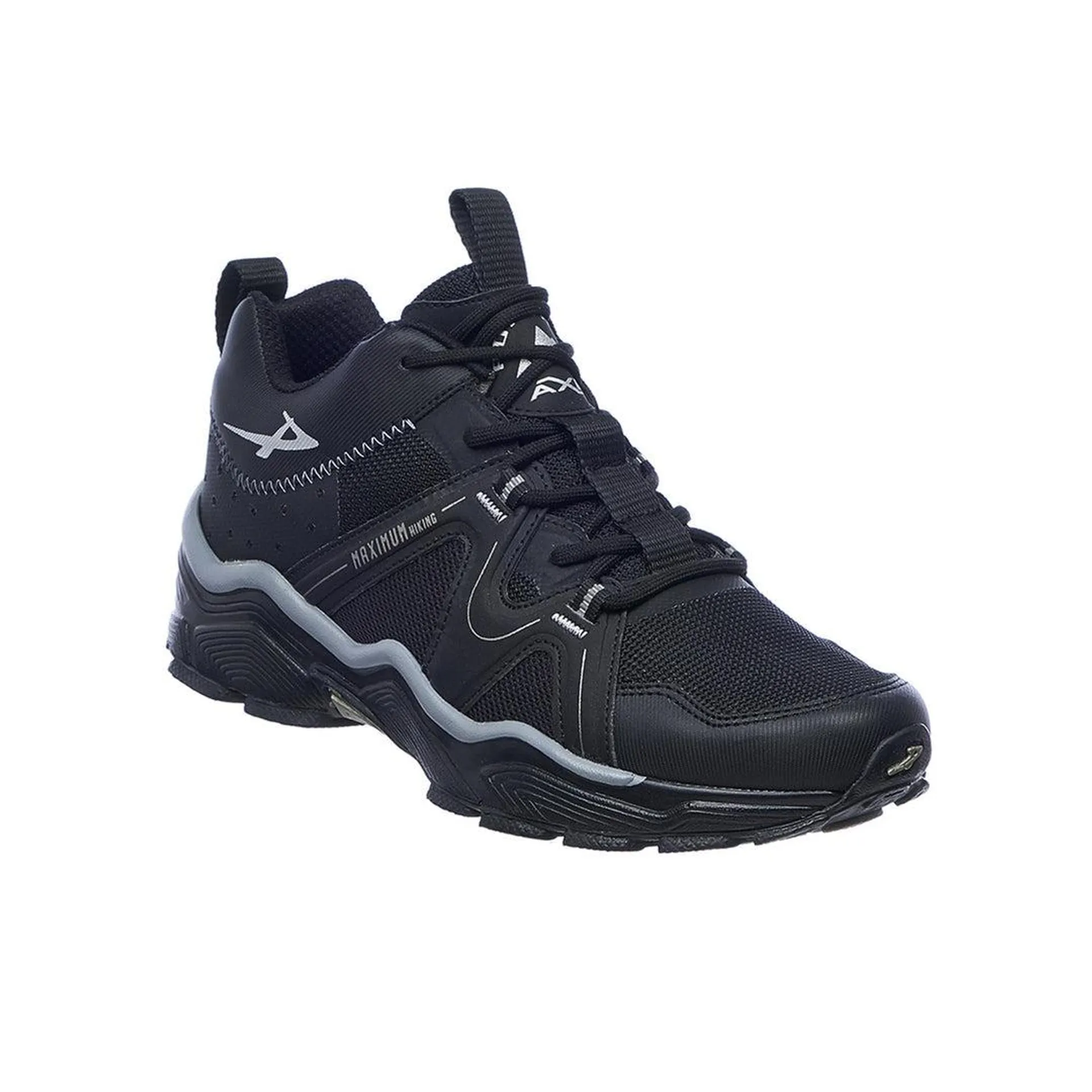 Tenis Pontiac Hombre Moda Casual Camping Uso Rudo Tipo Piel Negro Cómodo 104C1R