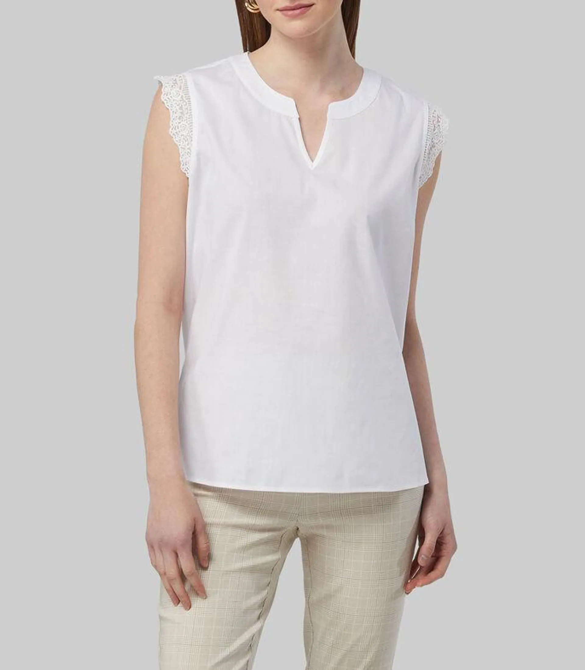 Blusa con encaje Mujer