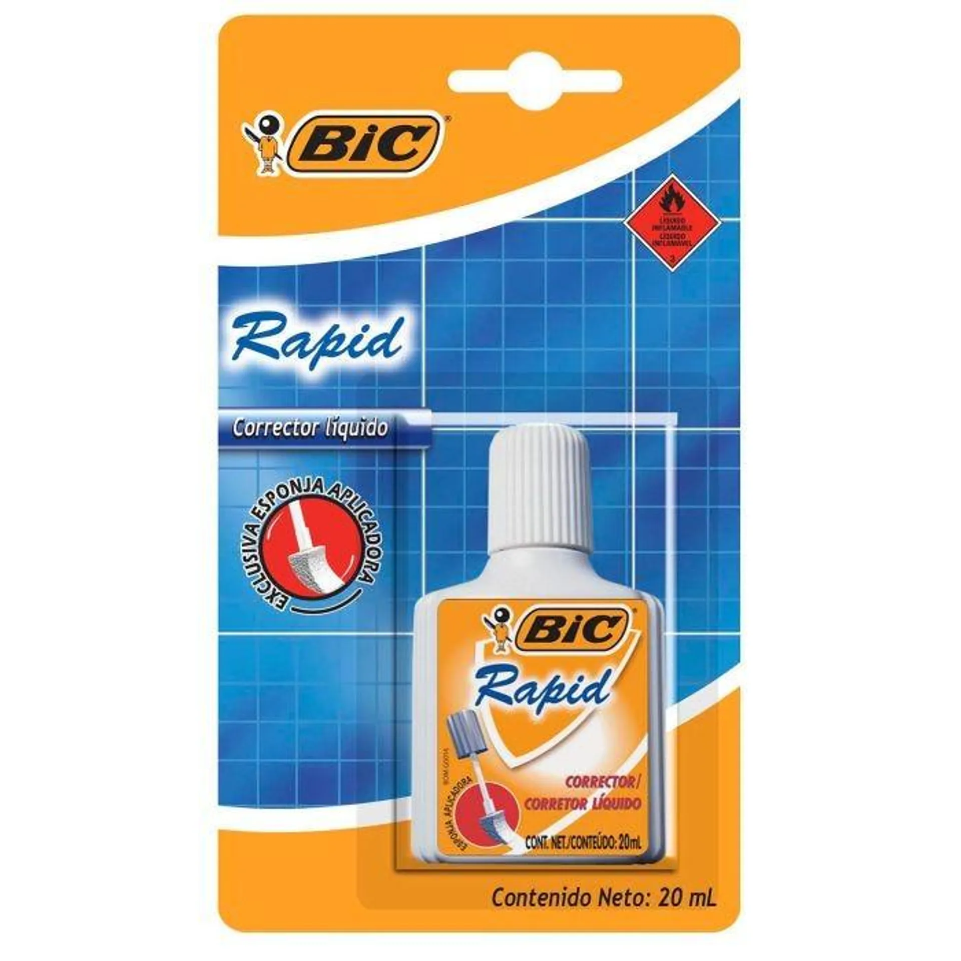 Corrector Líquido Bic Rapid 20 ml. Bl/1