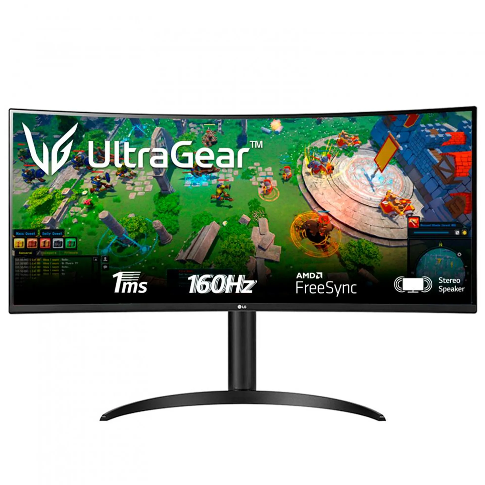 Monitor Gamer Curvo LG 34WP65C-B / 34" / Quad HD / Ultra Wide / FreeSync / 160Hz / HDMI / Bocinas Integradas (2x 7W) / Negro / 34WP65C-B