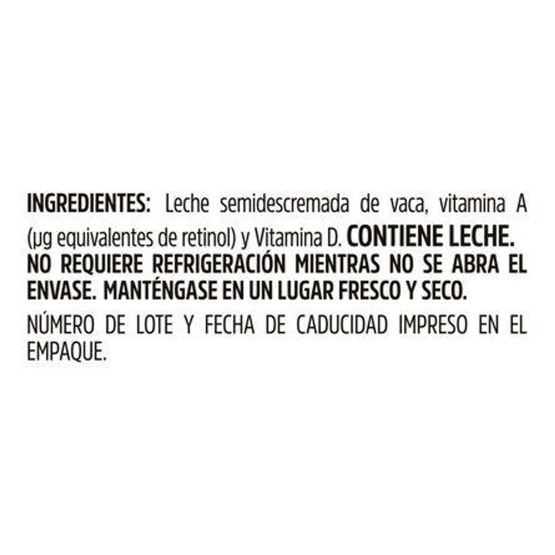 Leche semidescremada Valley Foods 1 L