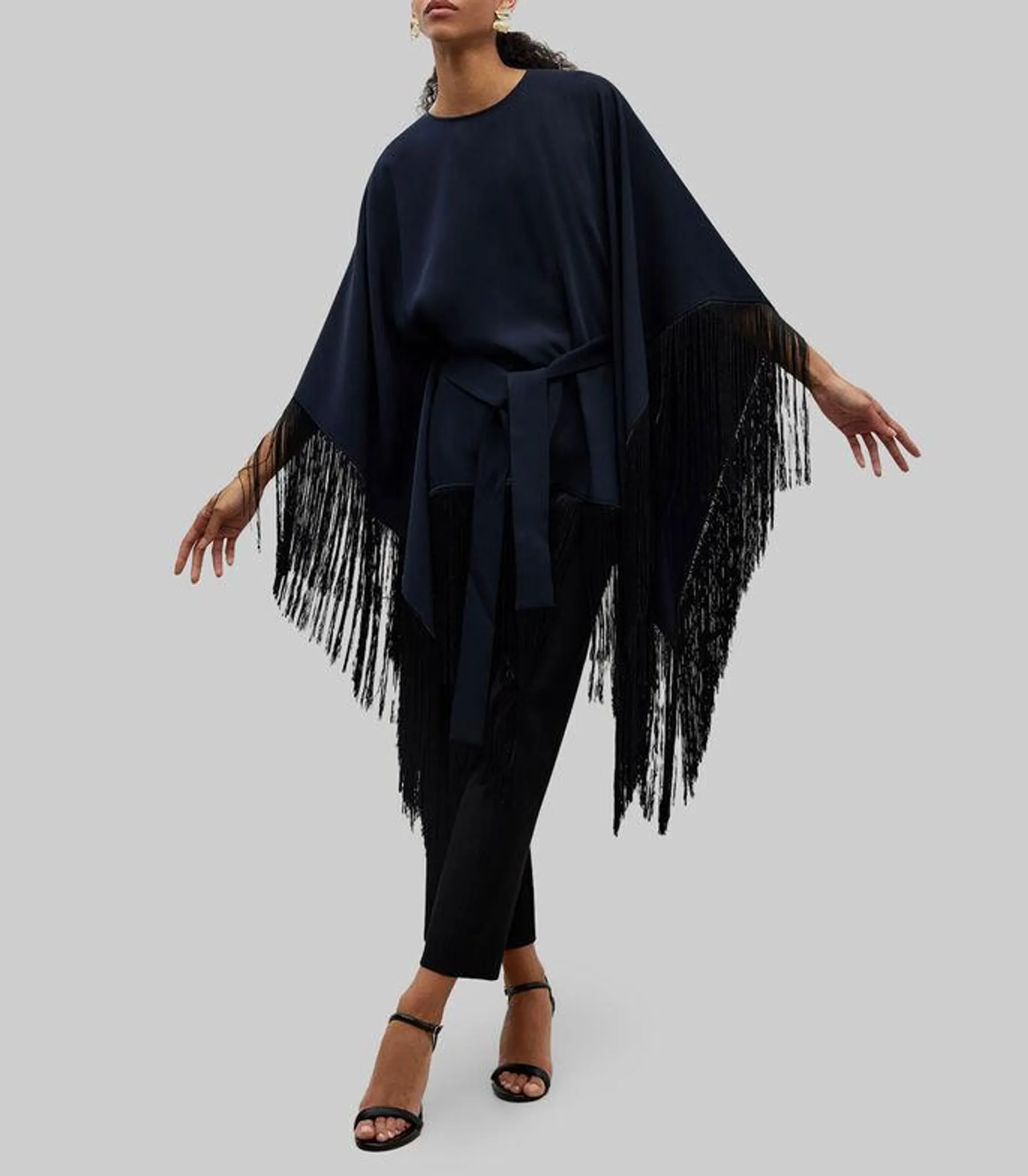 Blusa tipo poncho Mujer