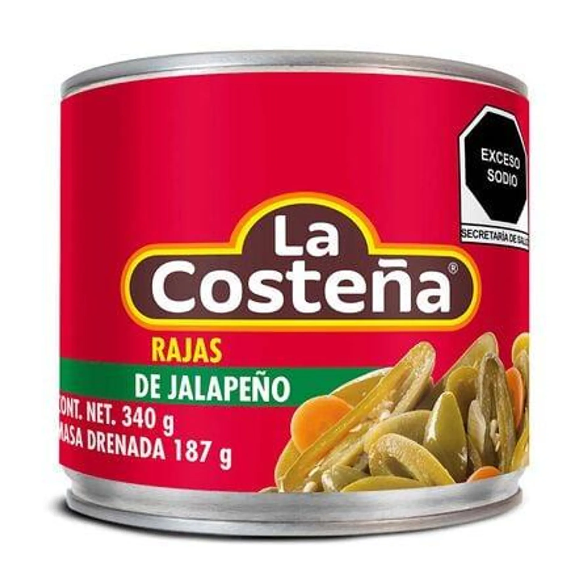 Rajas de jalapeño en escabeche La Costeña 340 gr