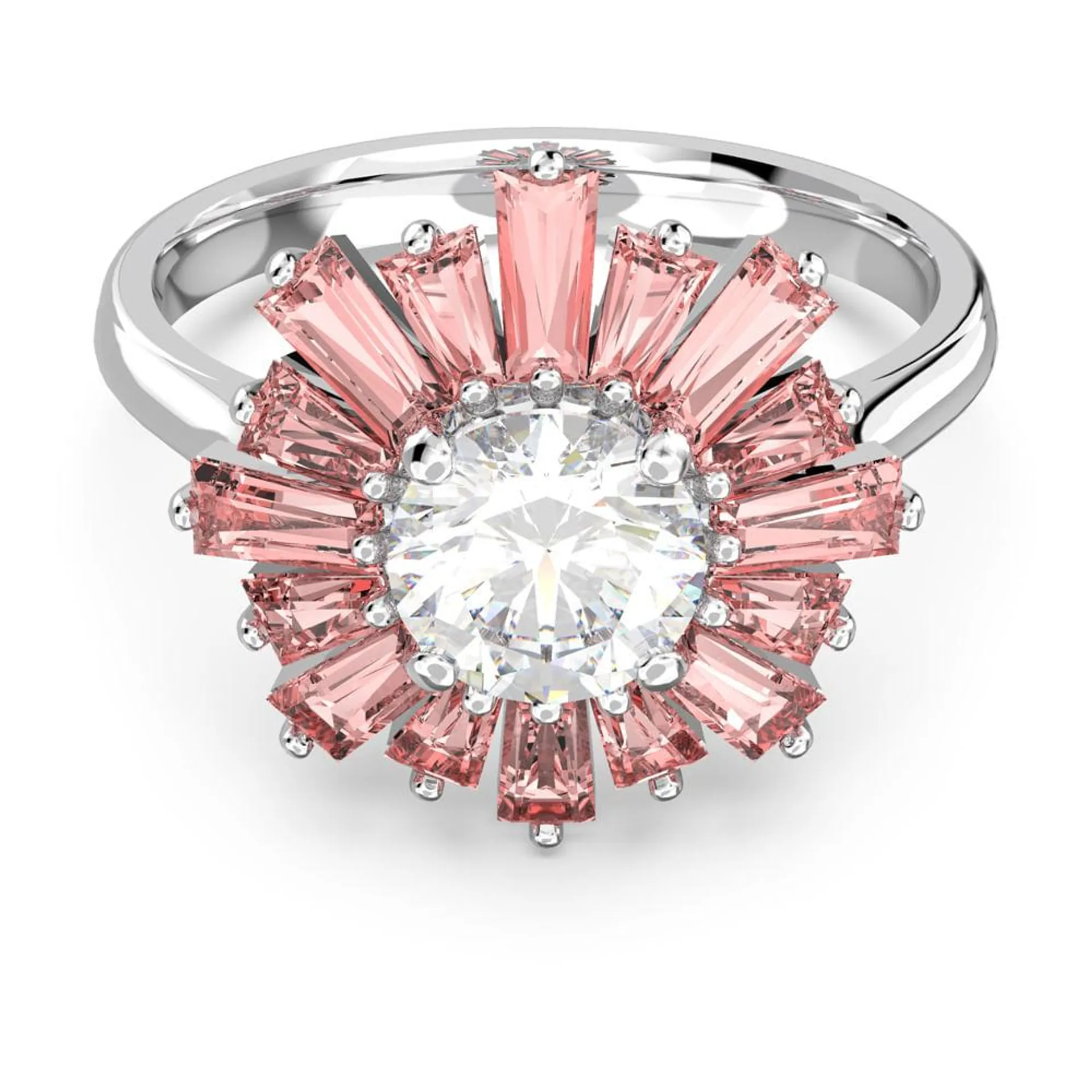 Anillo Sunshine, Rosa, Baño de rodio