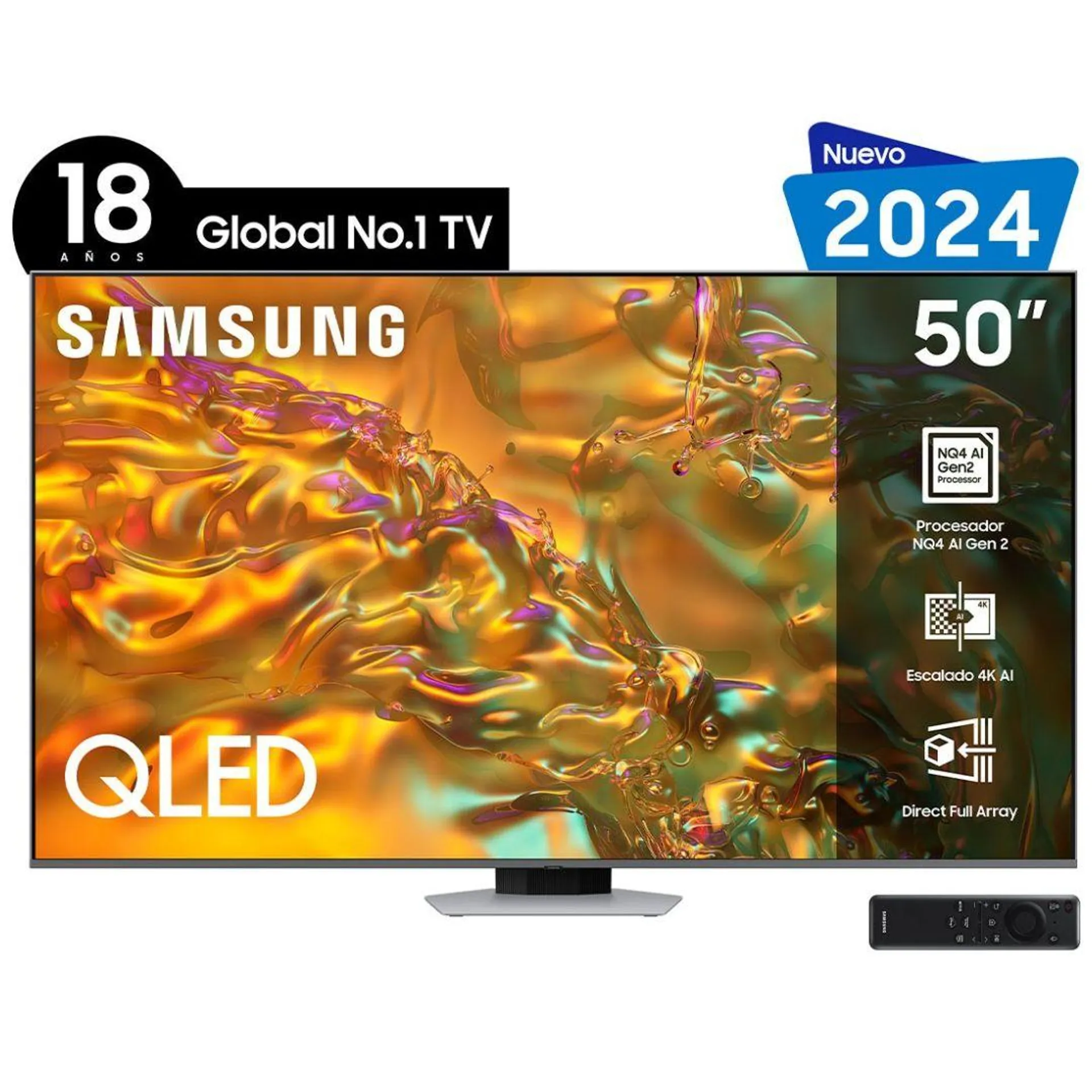 Pantalla Samsung 50 Pulgadas 4K Qled Qn50Q80Dafxzx