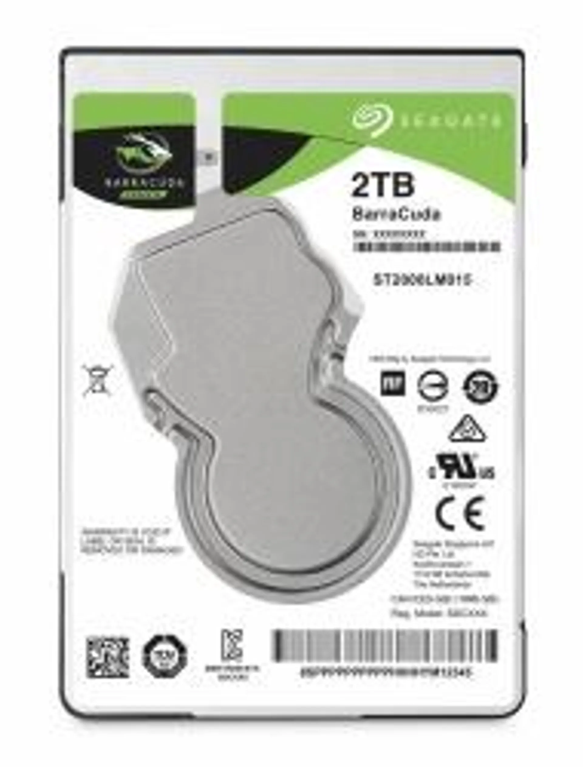 Disco Duro para Laptop Seagate Barracuda 2.5'', 2TB, SATA III, 5400rpm, 128MB Caché ―