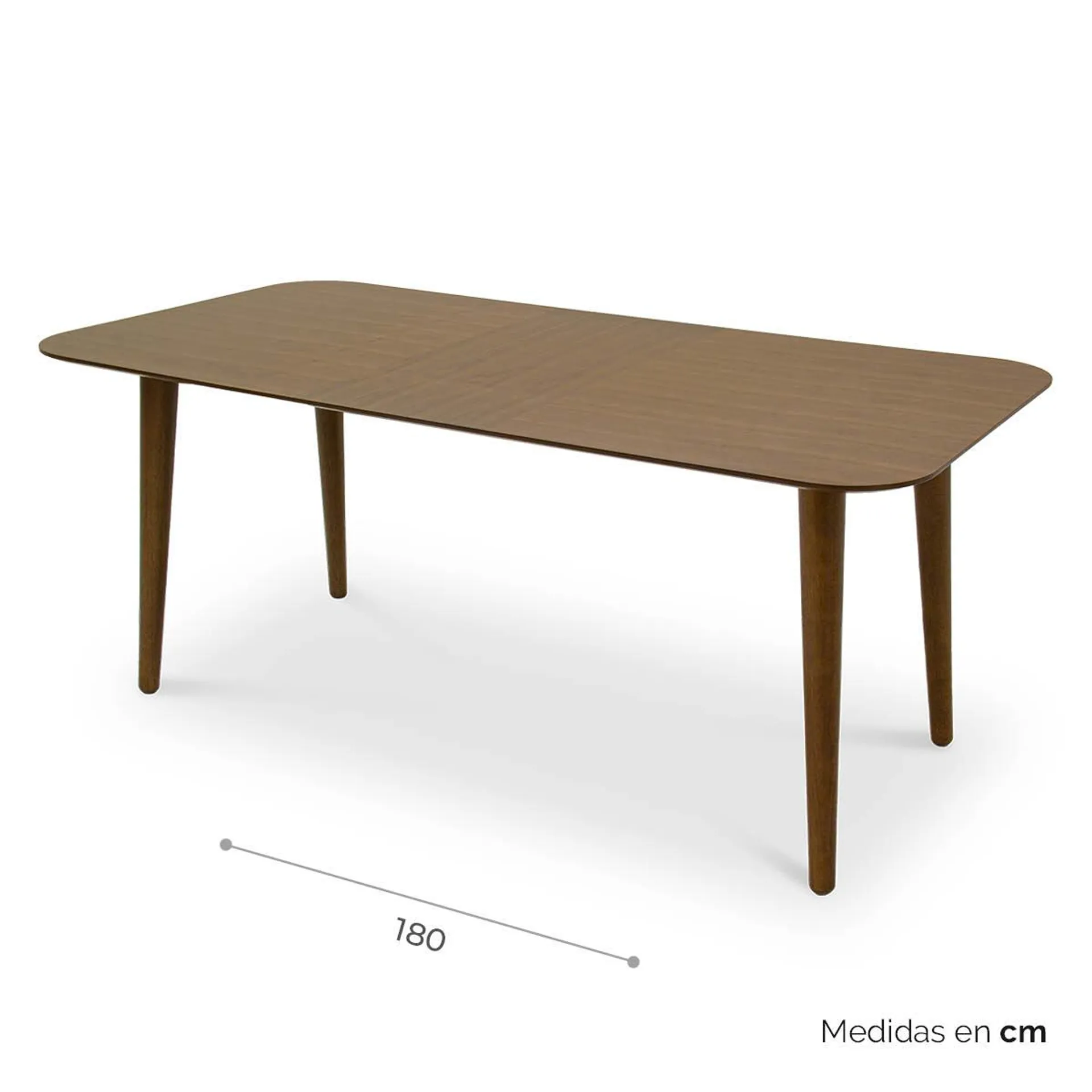 Mesa De Comedor P/6 Nogal Gex