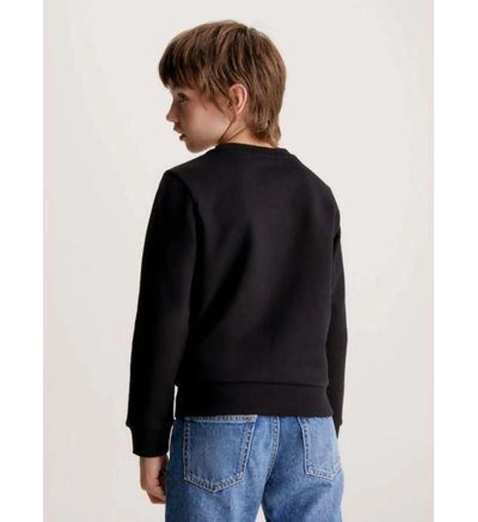 Sudadera Calvin Klein Logo Niños Negro