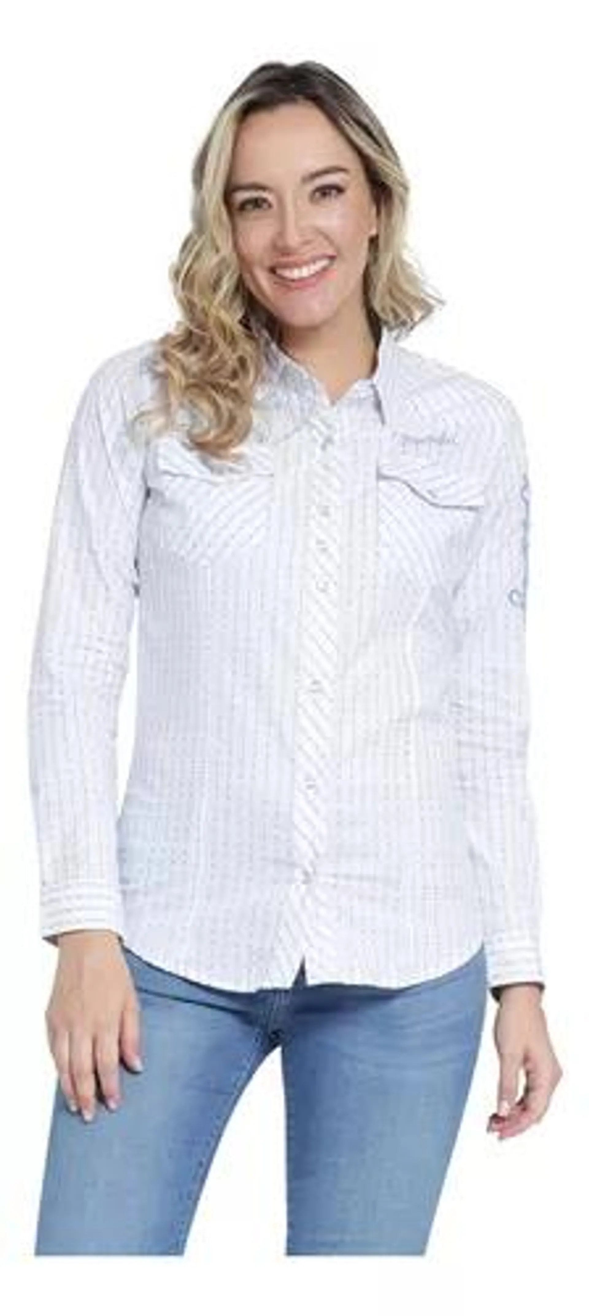 Blusa Vaquera Mujer Wrangler Slim Fit Manga Larga 408