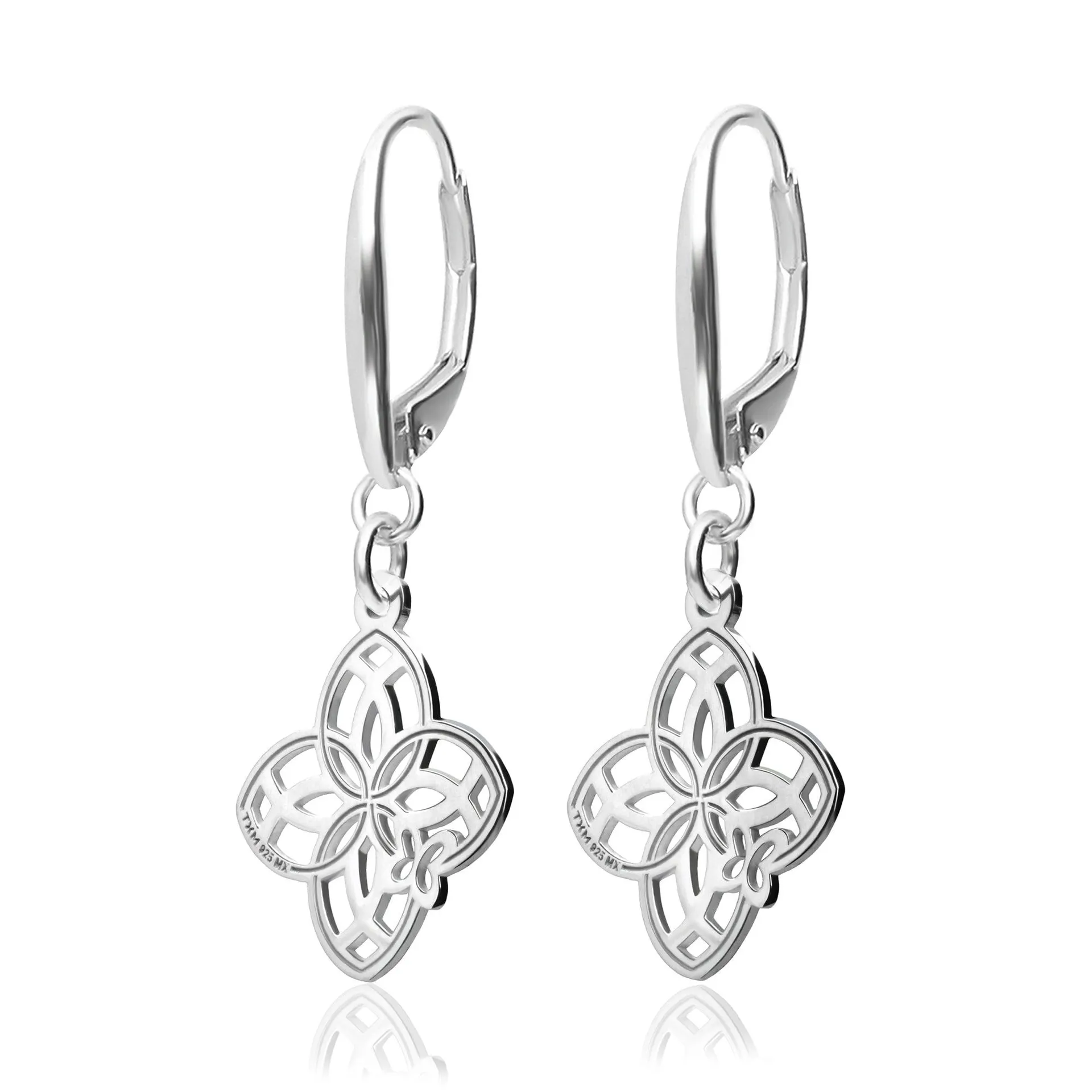 Aretes Mujer Plata 925 Joy 4 Petalos