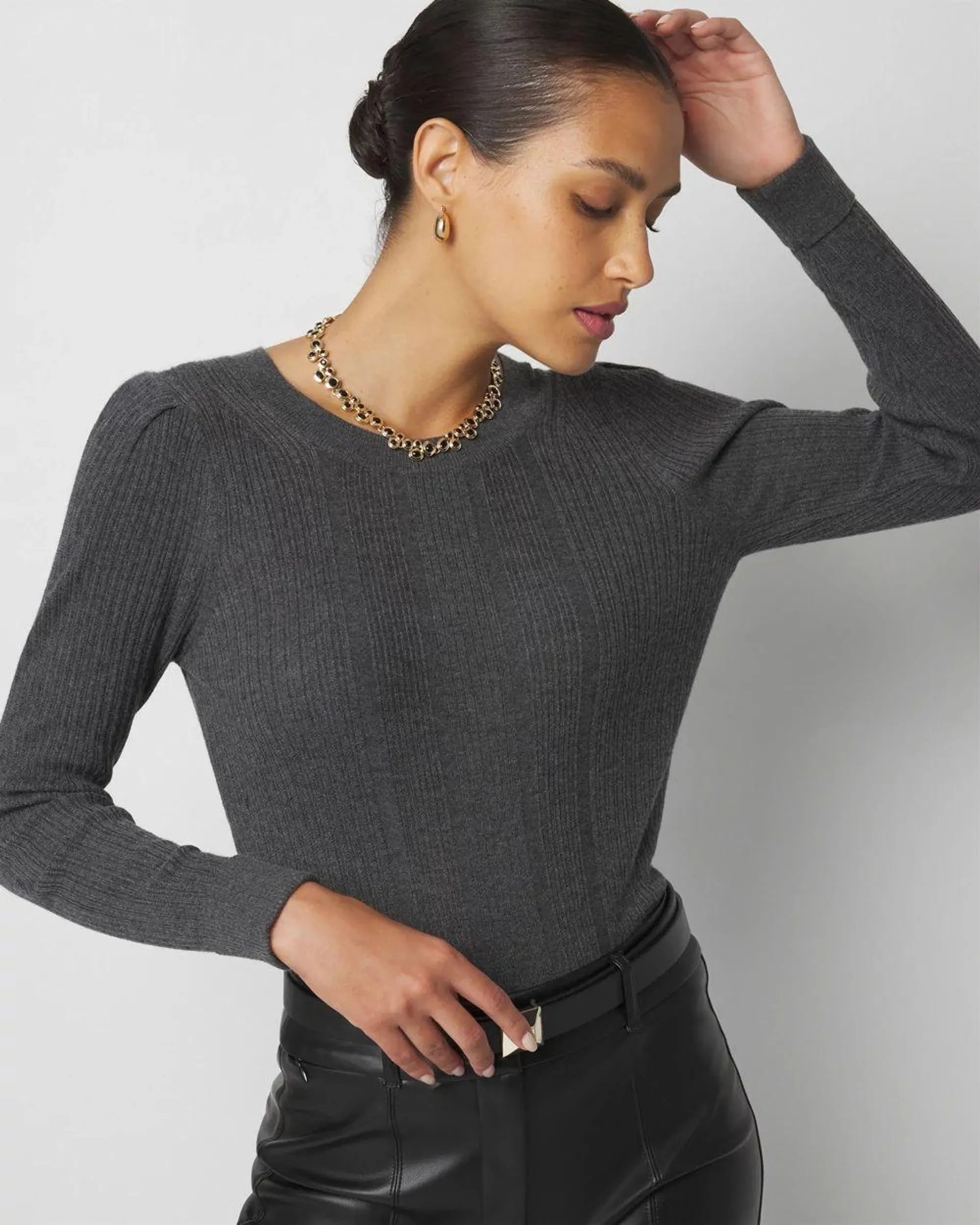 Cashmere Blend Crewneck Sweater