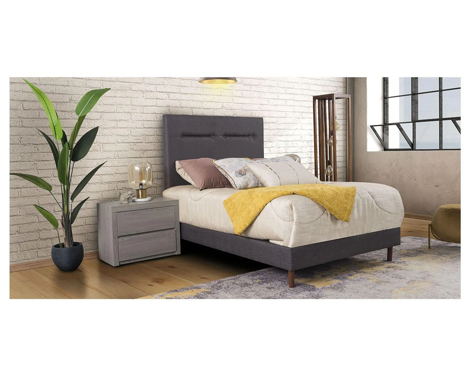 Cama Matrimonial Dreams Life Gris