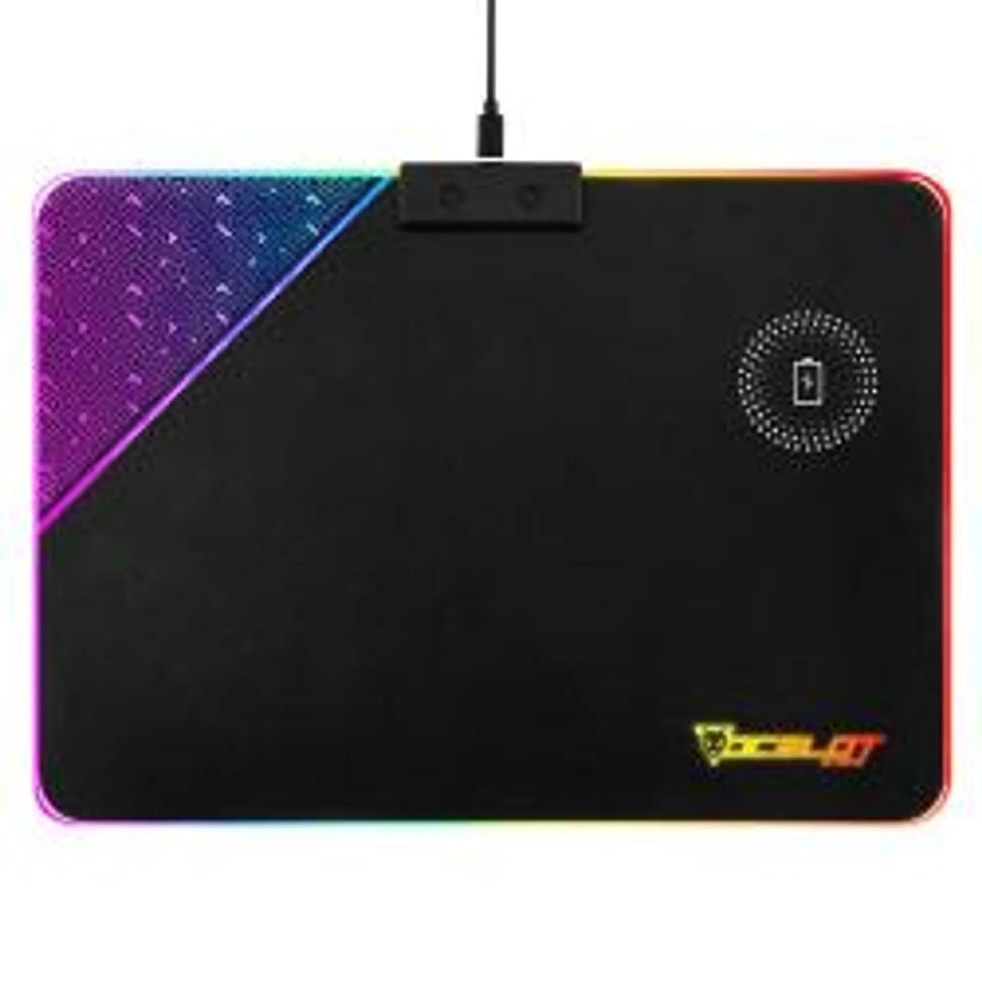 Mousepad Ocelot Gaming OMPR01 RGB, 35 x 25cm, Grosor 5mm, Negro