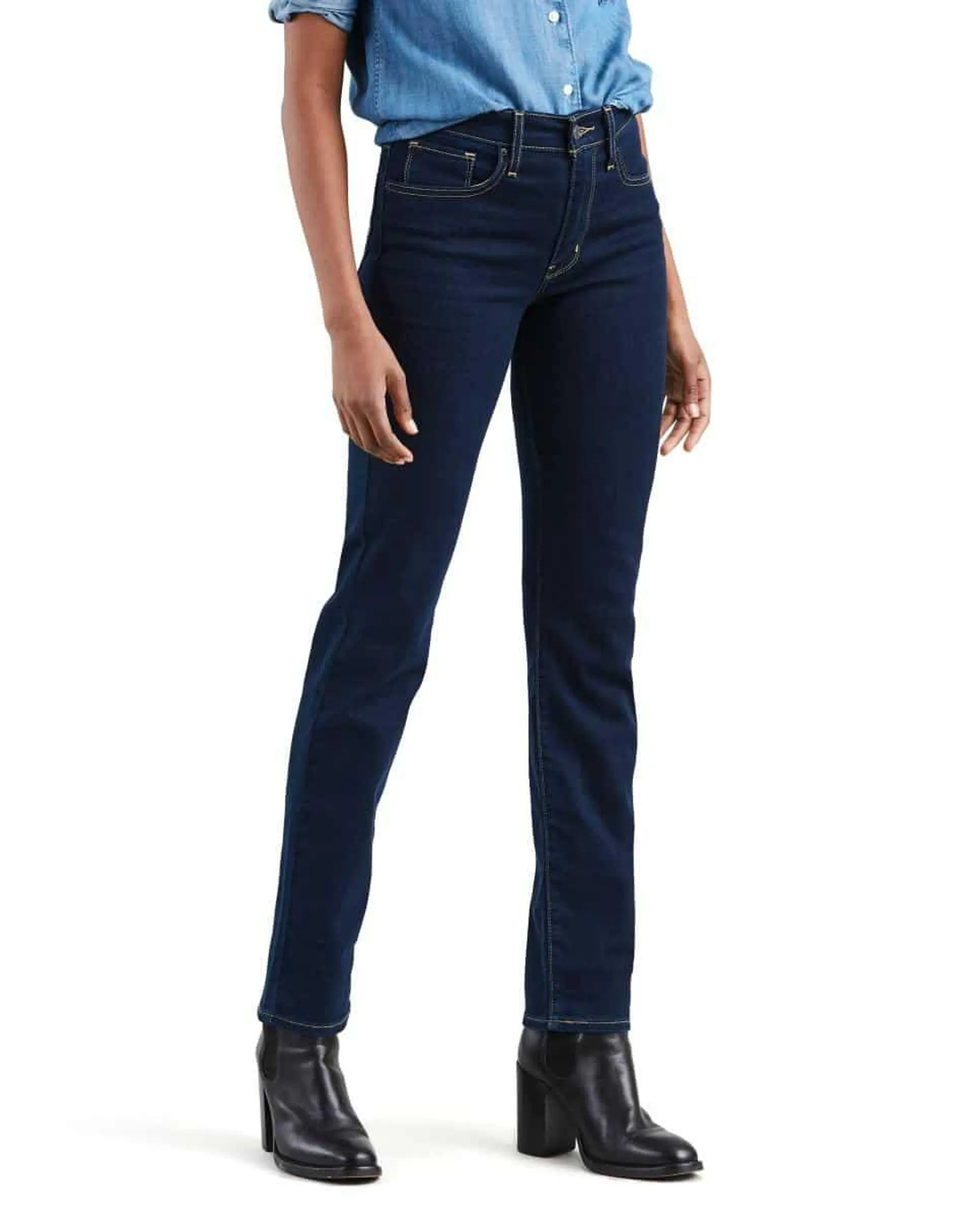 Jeans Levi's 724 corte straight azul obscuro