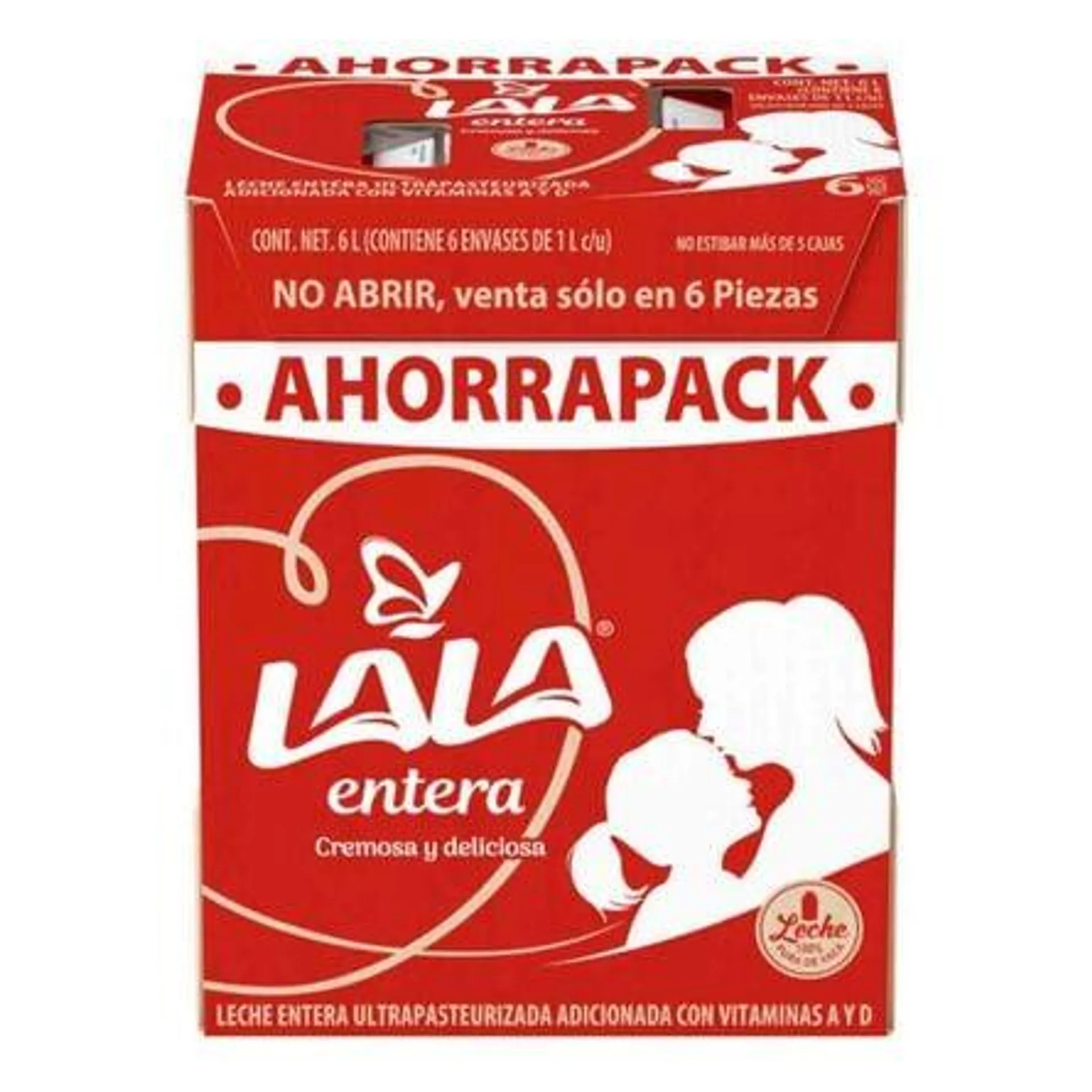 Leche Lala Entera 6 piezas de 1 Litro c/u