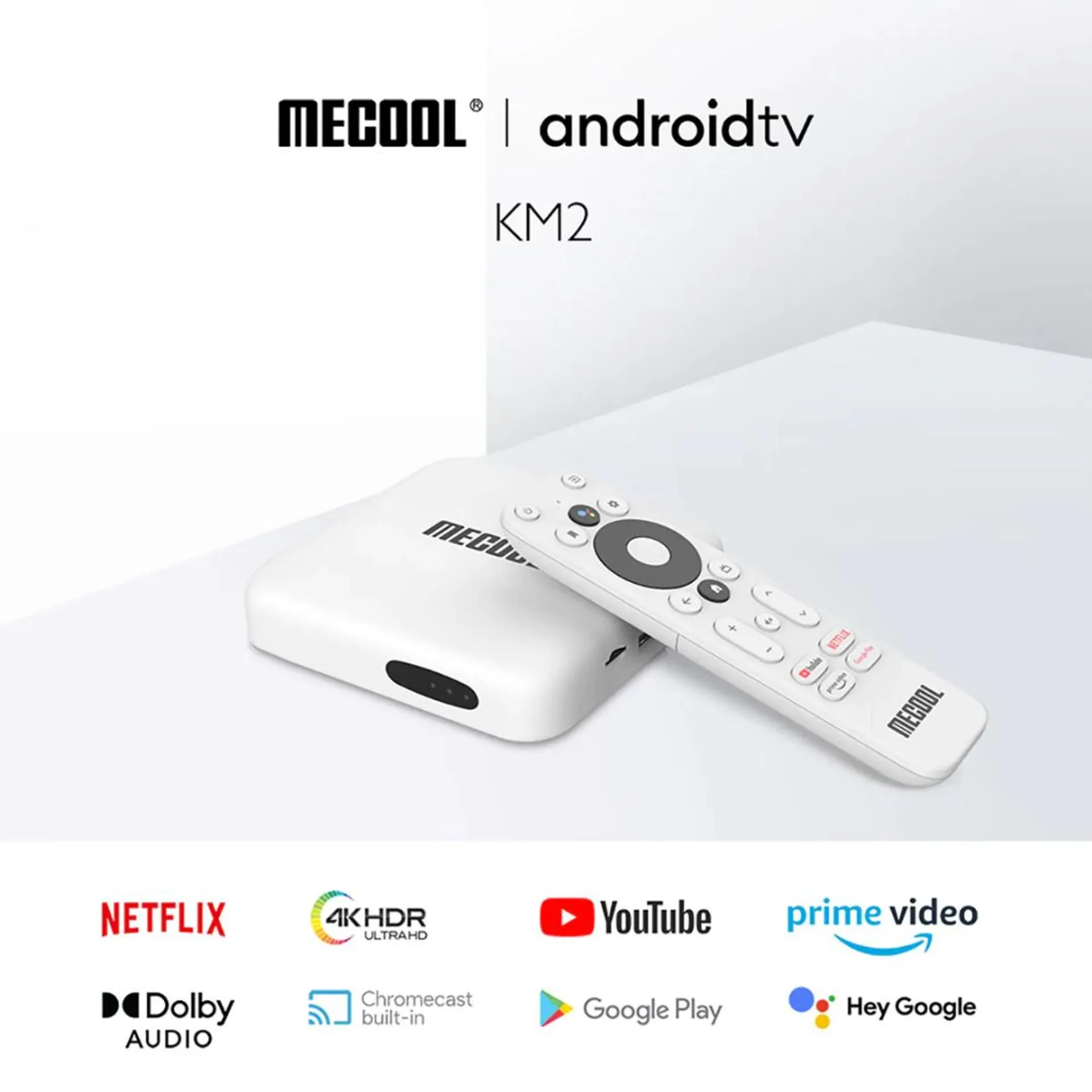 TV BOX KM2 Precertificación de Android TV 10 y Netflix Google Assistent MECOOL