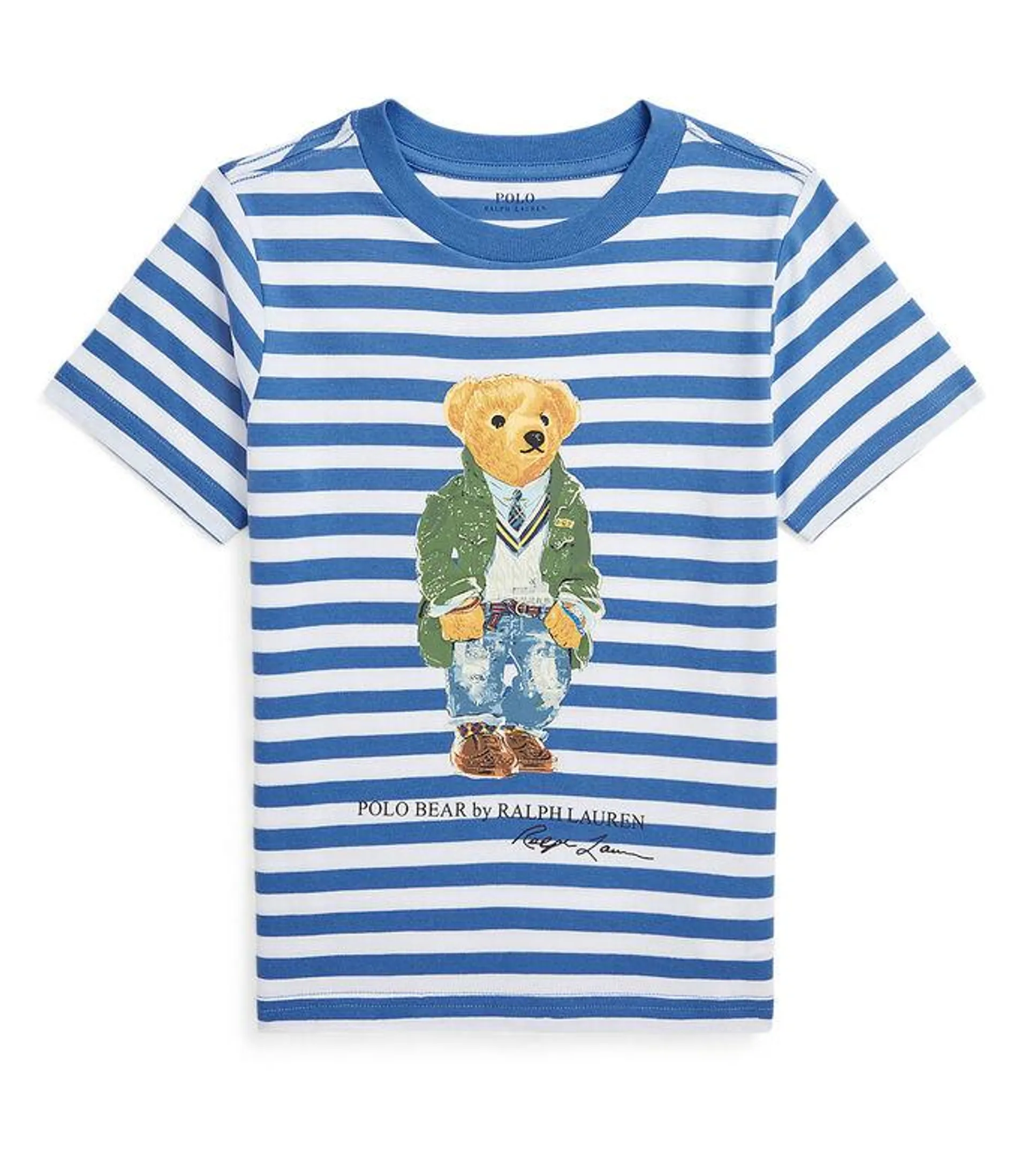 Playera cuello redondo manga corta de rayas Niño