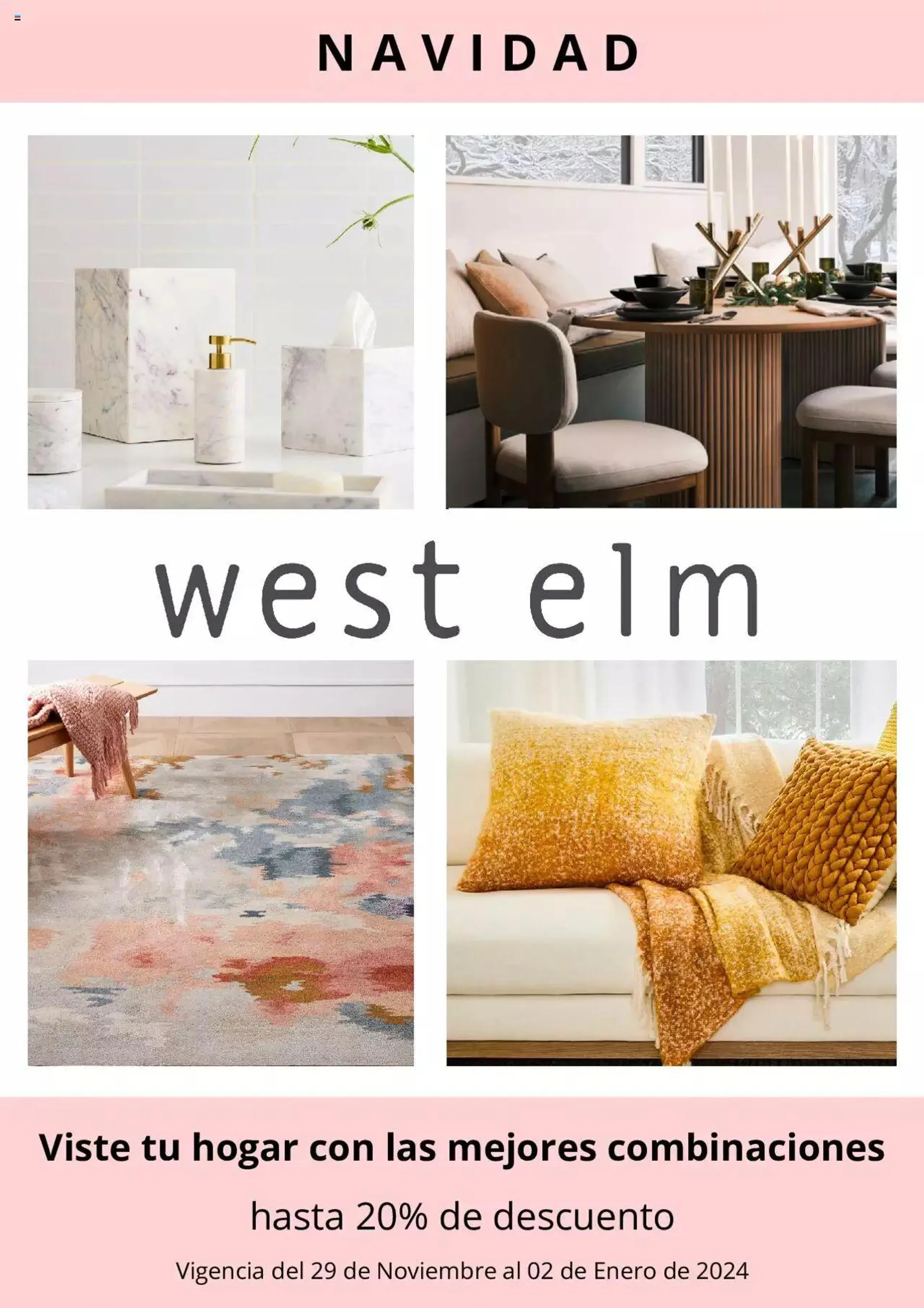 Catálogo de West Elm catálogo 29 de noviembre al 2 de enero 2024 - Pagina 1