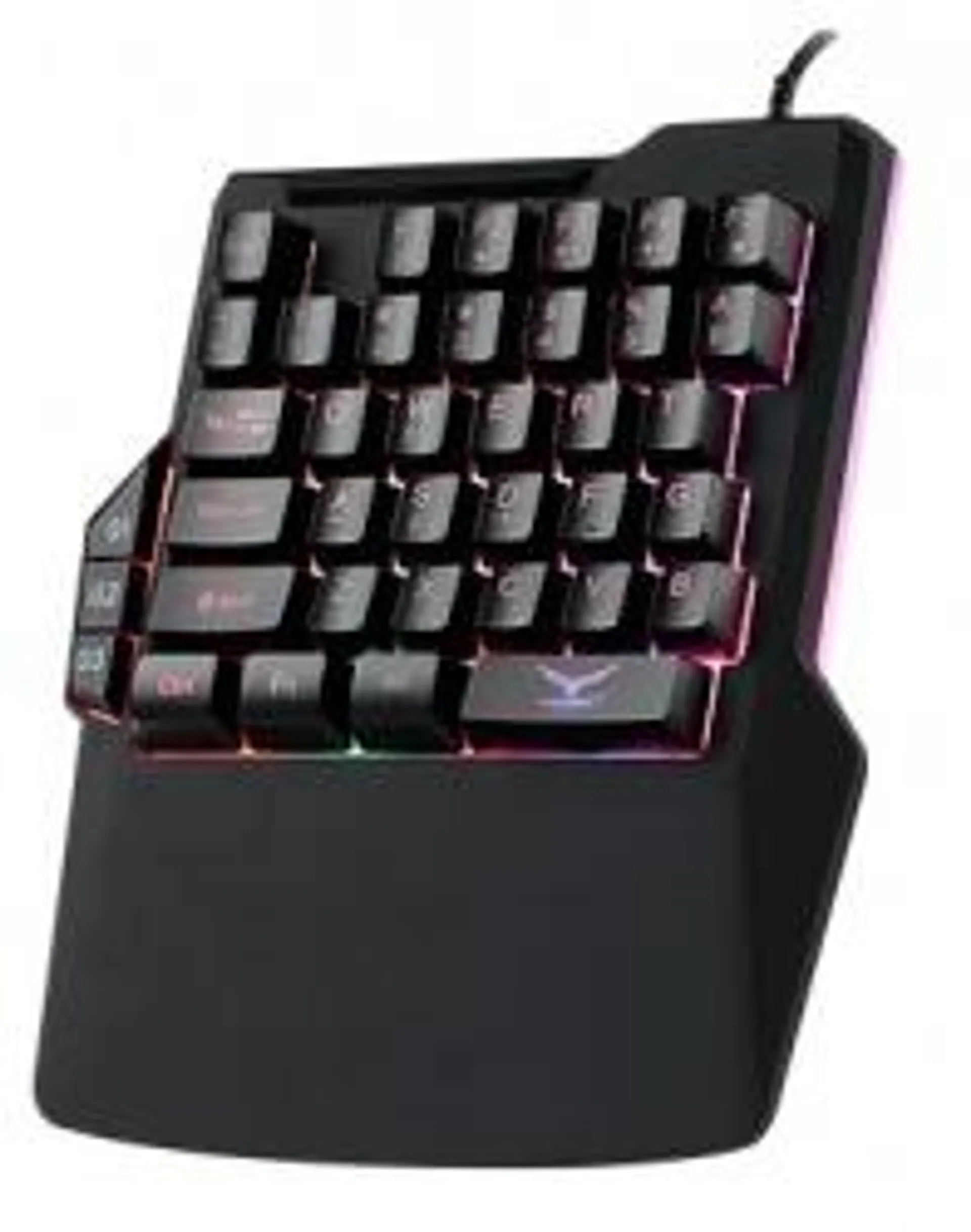 Teclado Gamer Naceb Atheris RGB Una Mano, Alámbrico, Negro