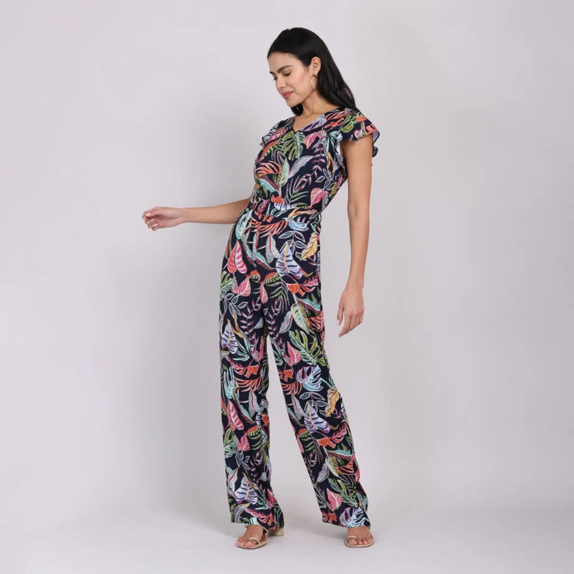 Jumpsuit Estampado Cinturón