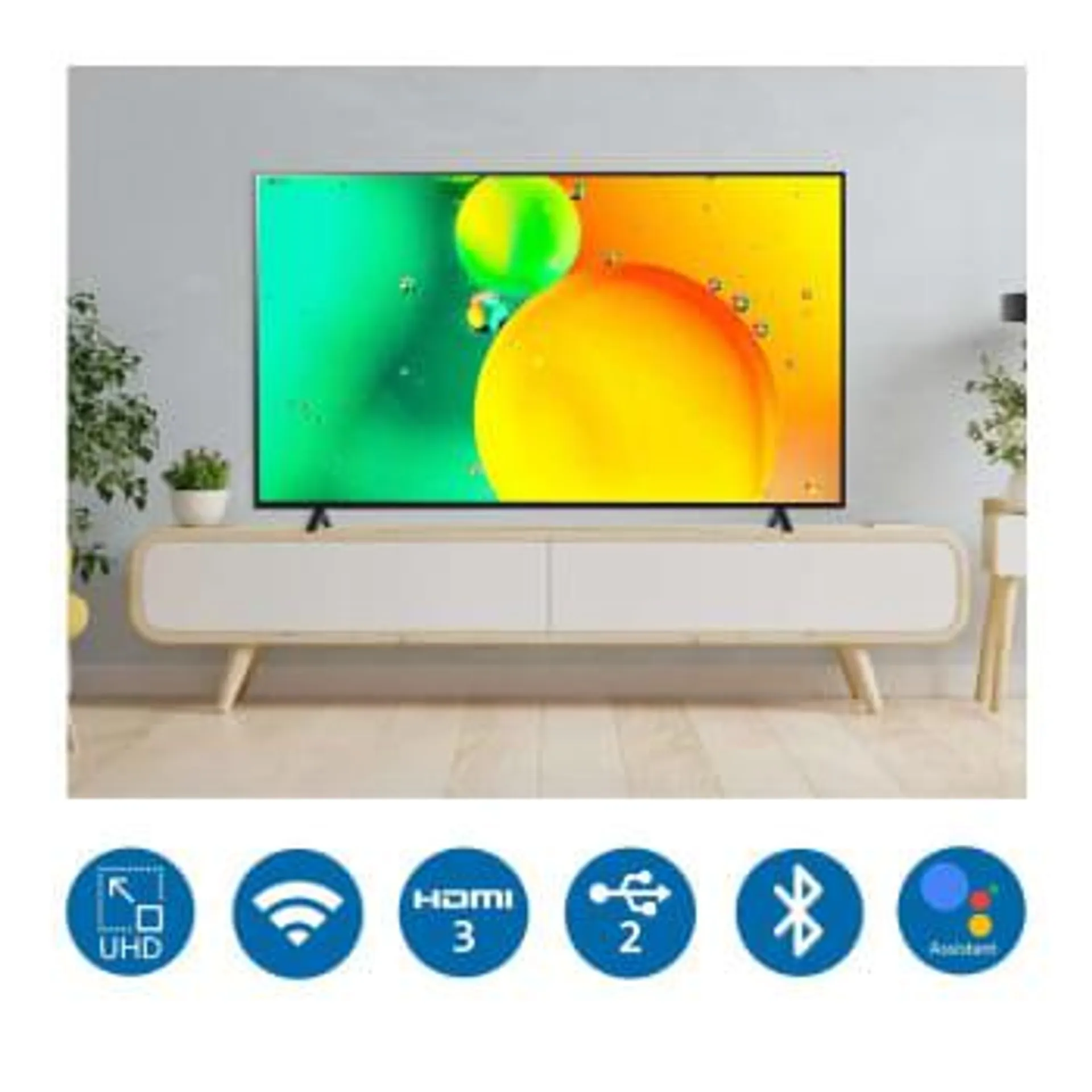 Pantalla LG 70 Pulgadas NanoCell Smart TV ThinQ AI 70NANO755QA