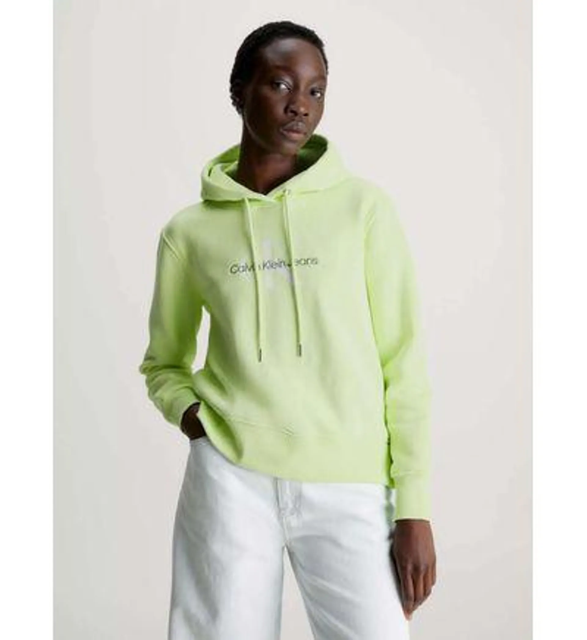 Sudadera Calvin Klein Monologo Mujer Verde