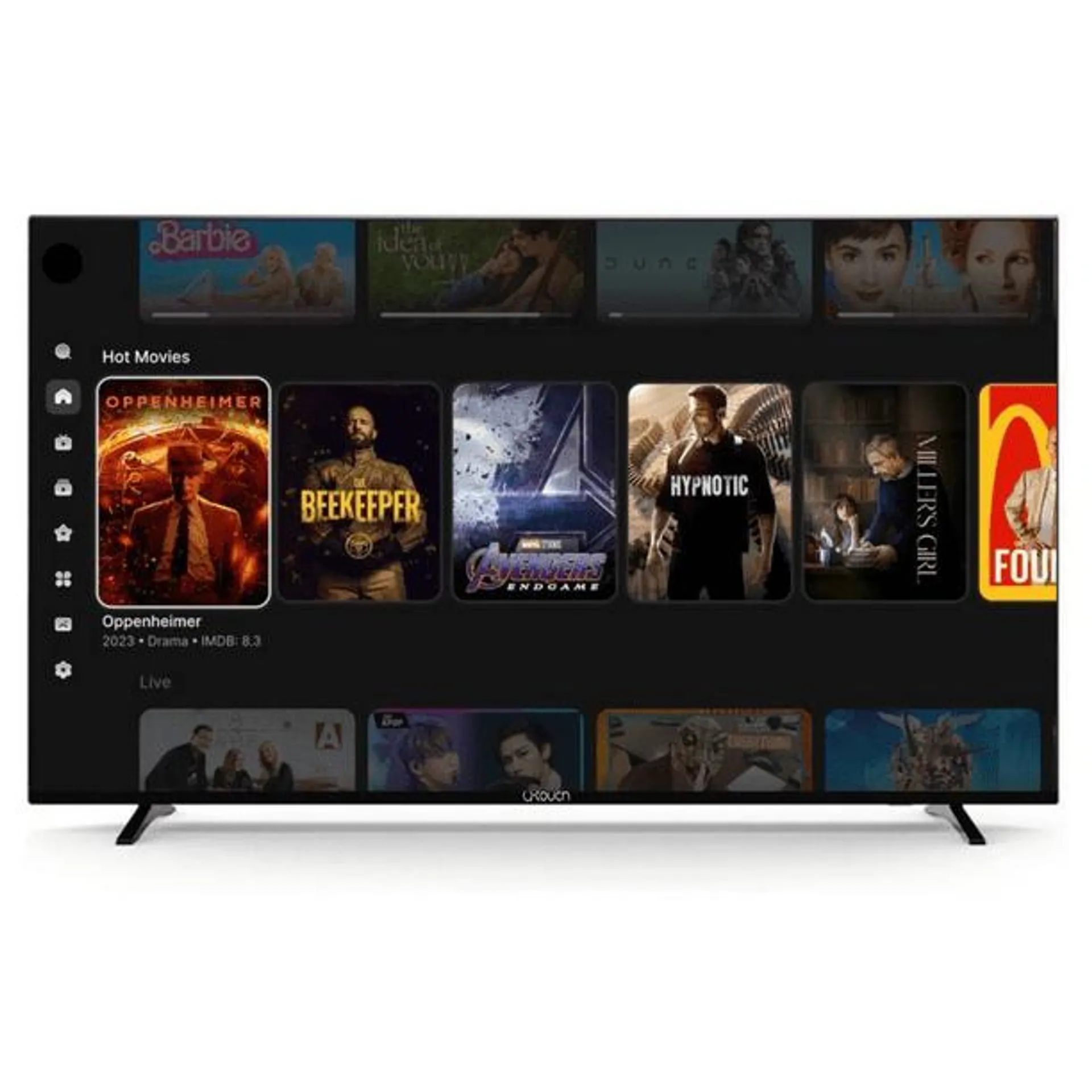 Q-touch - Pantalla Smart TV 40 LED Smart FHD Sistema Whale Os Dolby Audio QW40Dyh.