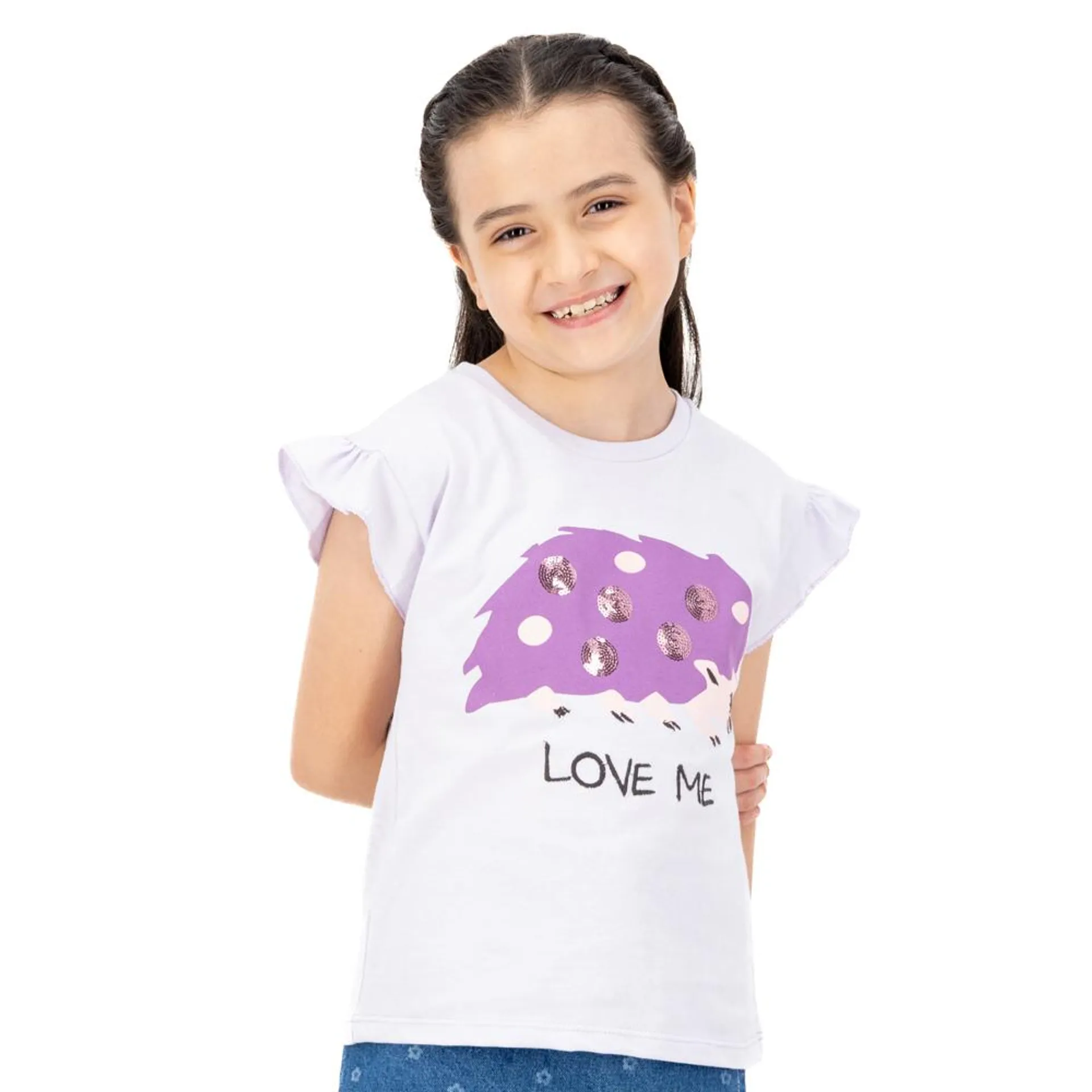 Playera Fantastic Niña Estampado Erizo