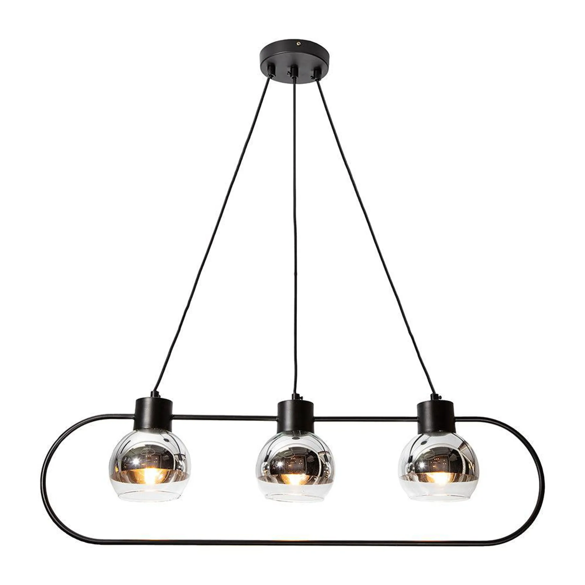 Lámpara colgante Modern Luxe negro E27 40w 3 luces