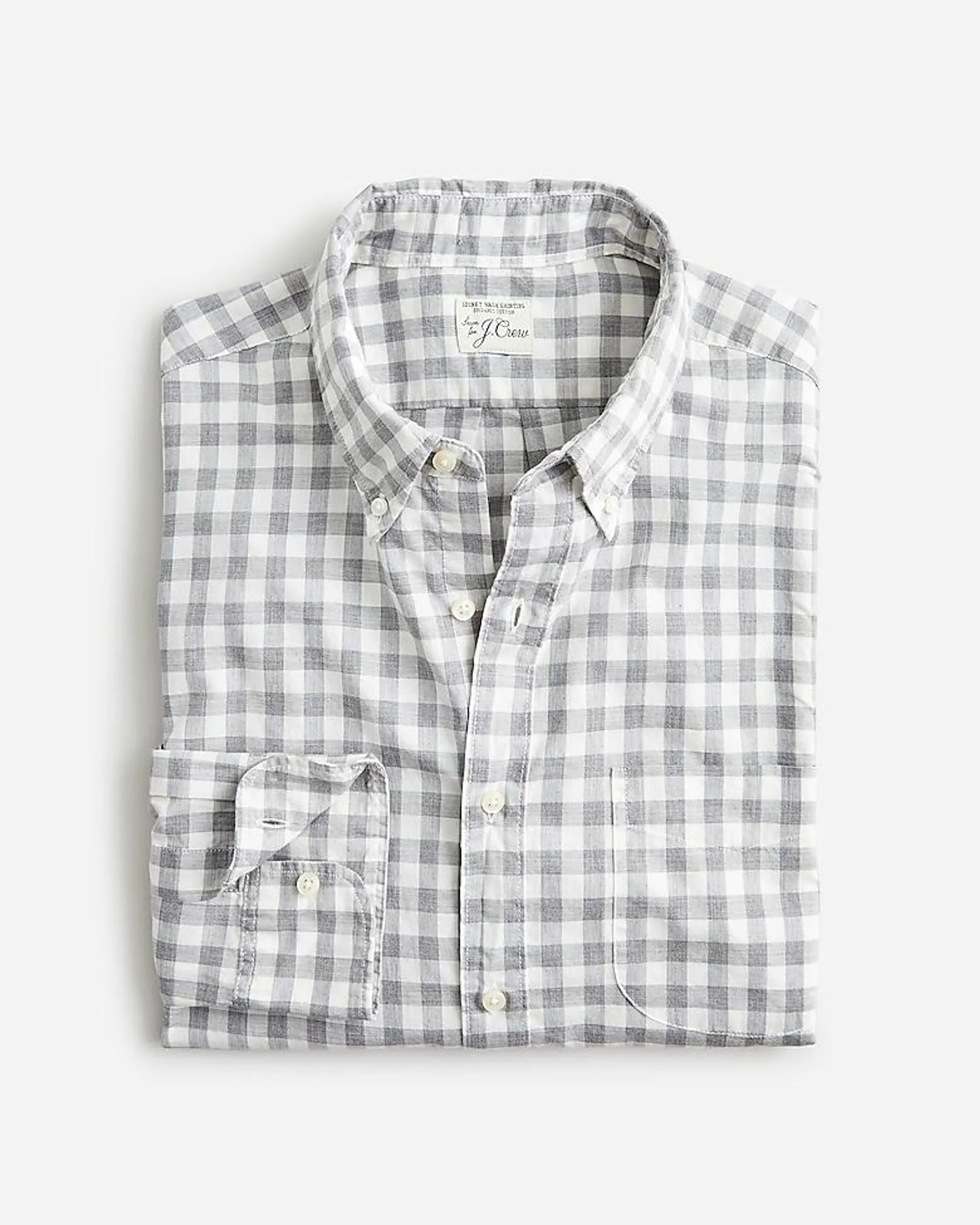 Slim Untucked Secret Wash organic cotton poplin shirt