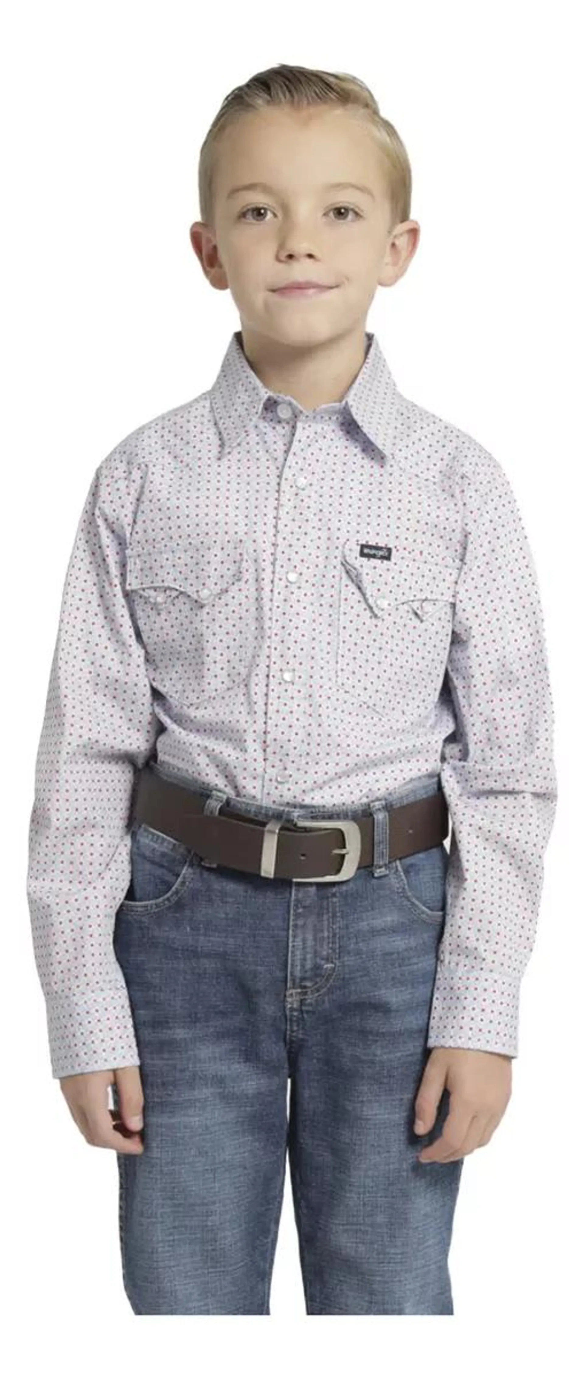 Camisa Vaquera Niño Wrangler Slim Fit Manga Larga 414