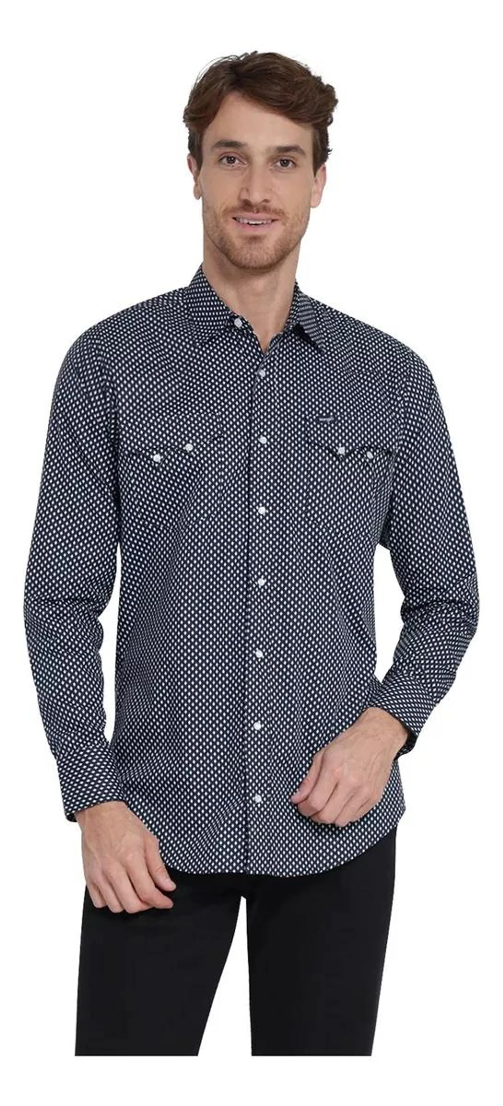 Camisa Vaquera Hombre Wrangler Slim Fit Manga Larga 412