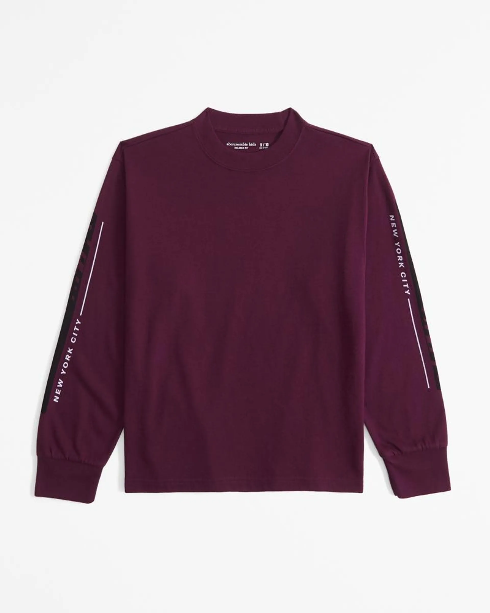 long-sleeve graphic logo tee