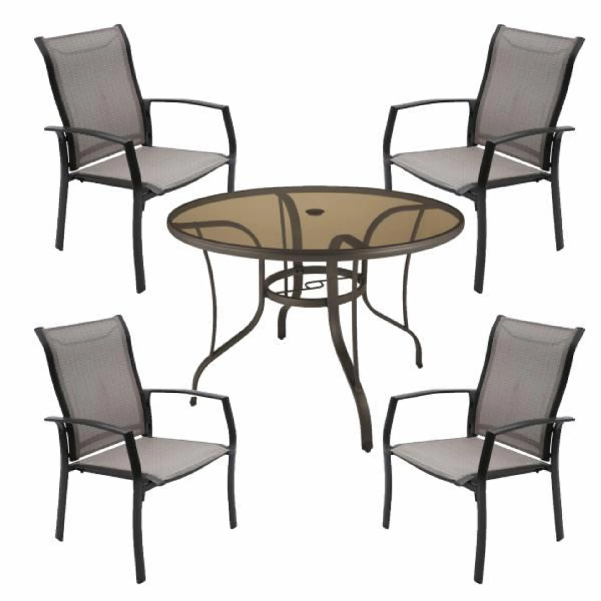 COMBO JUEGO DE JARDIN MESA Y SILLAS ALUMINIO