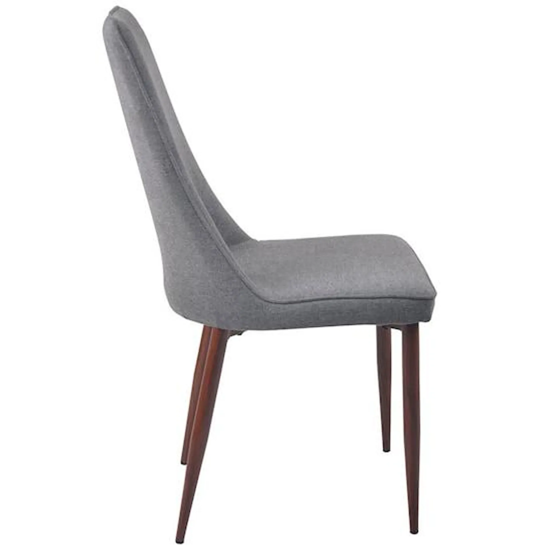 Silla Elda Tela Gris Oscuro Patas Metal Madera Terzetto