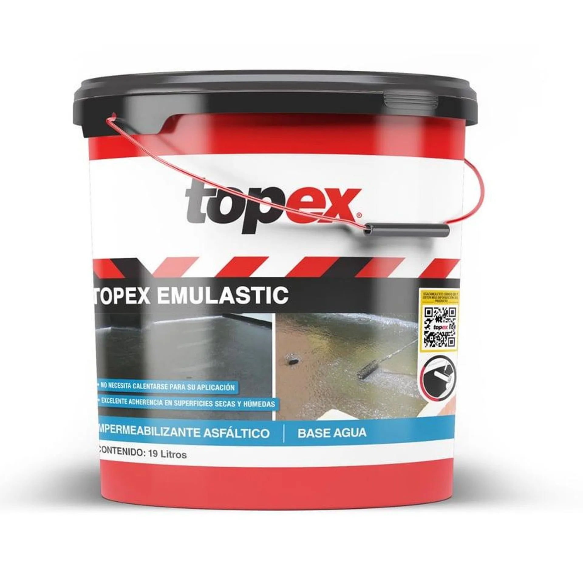 Topex Emulastic Impermeabilizante Asfáltico Base Agua 19 l