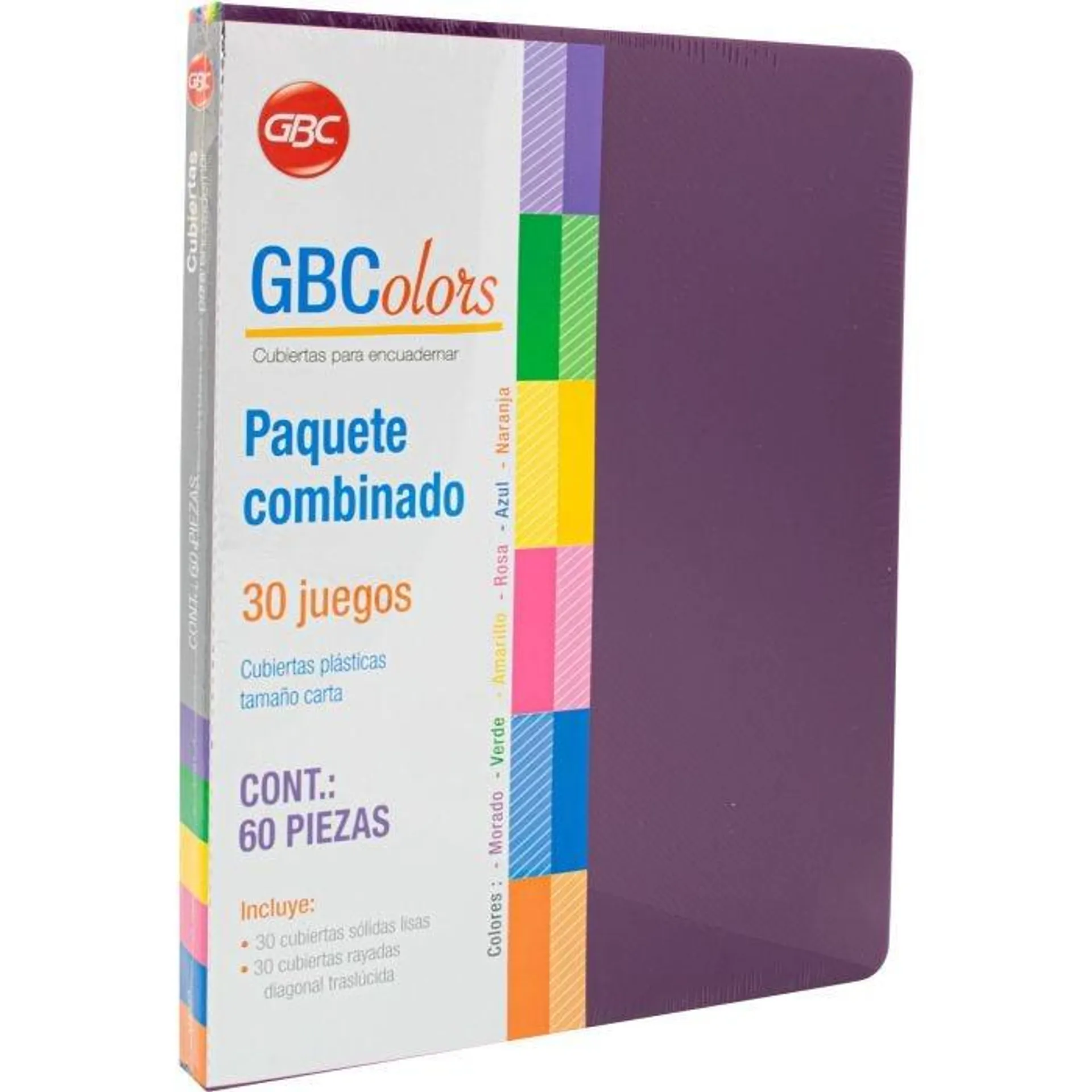 Cubiertas Gbc Gbcolors P3280 Lisa/Raya Carta C/60 Pzas. Mixto